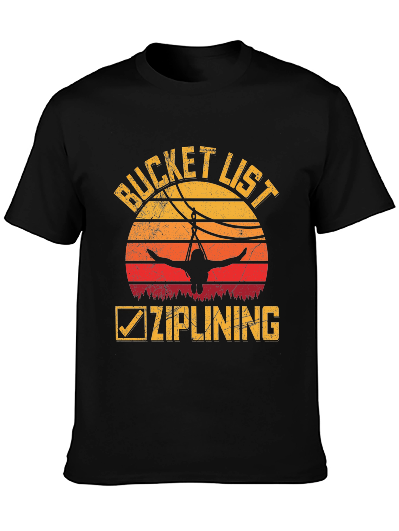 Bucket List Ziplining Graphic Tee