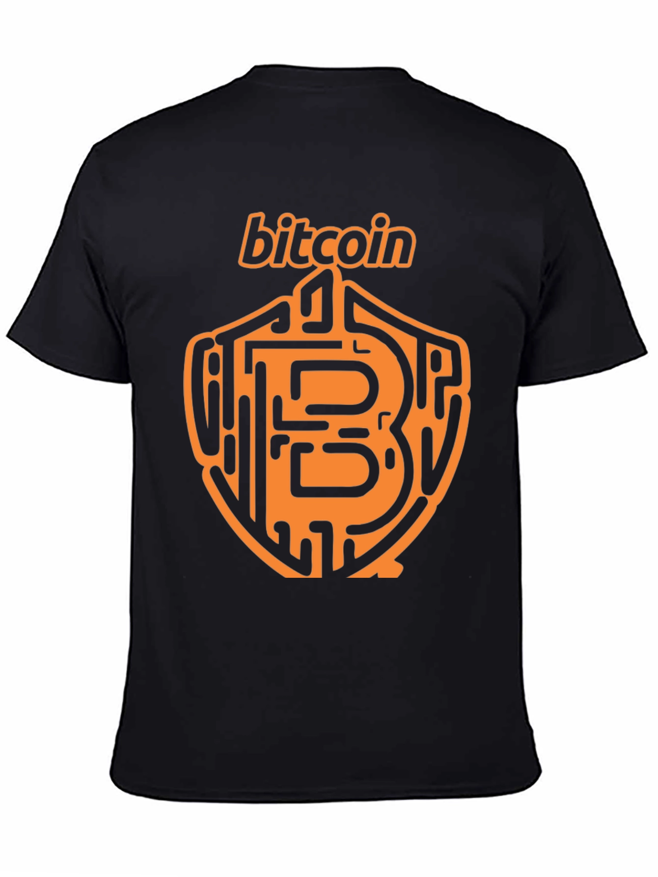Bitcoin Crypto T-Shirt - Black Orange Design
