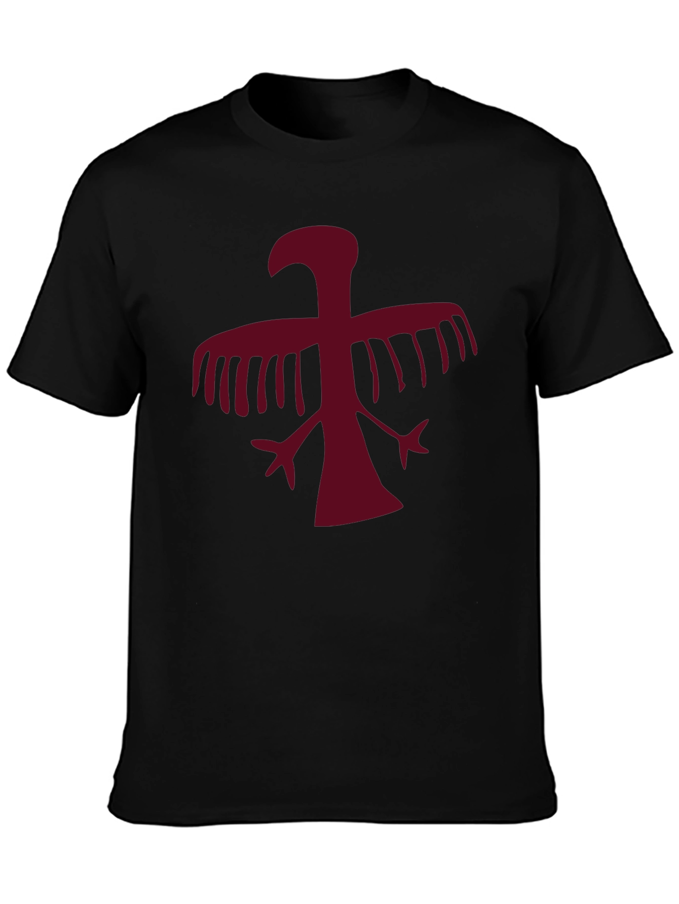 Maroon Eagle Graphic T-Shirt - Casual Wear