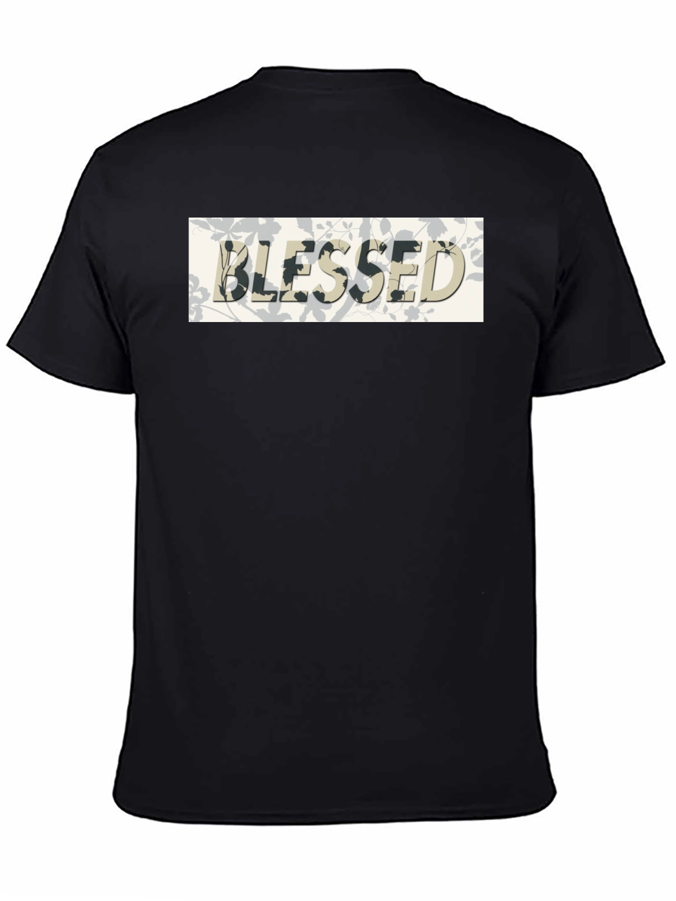 Blessed Graphic Print Black T-Shirt