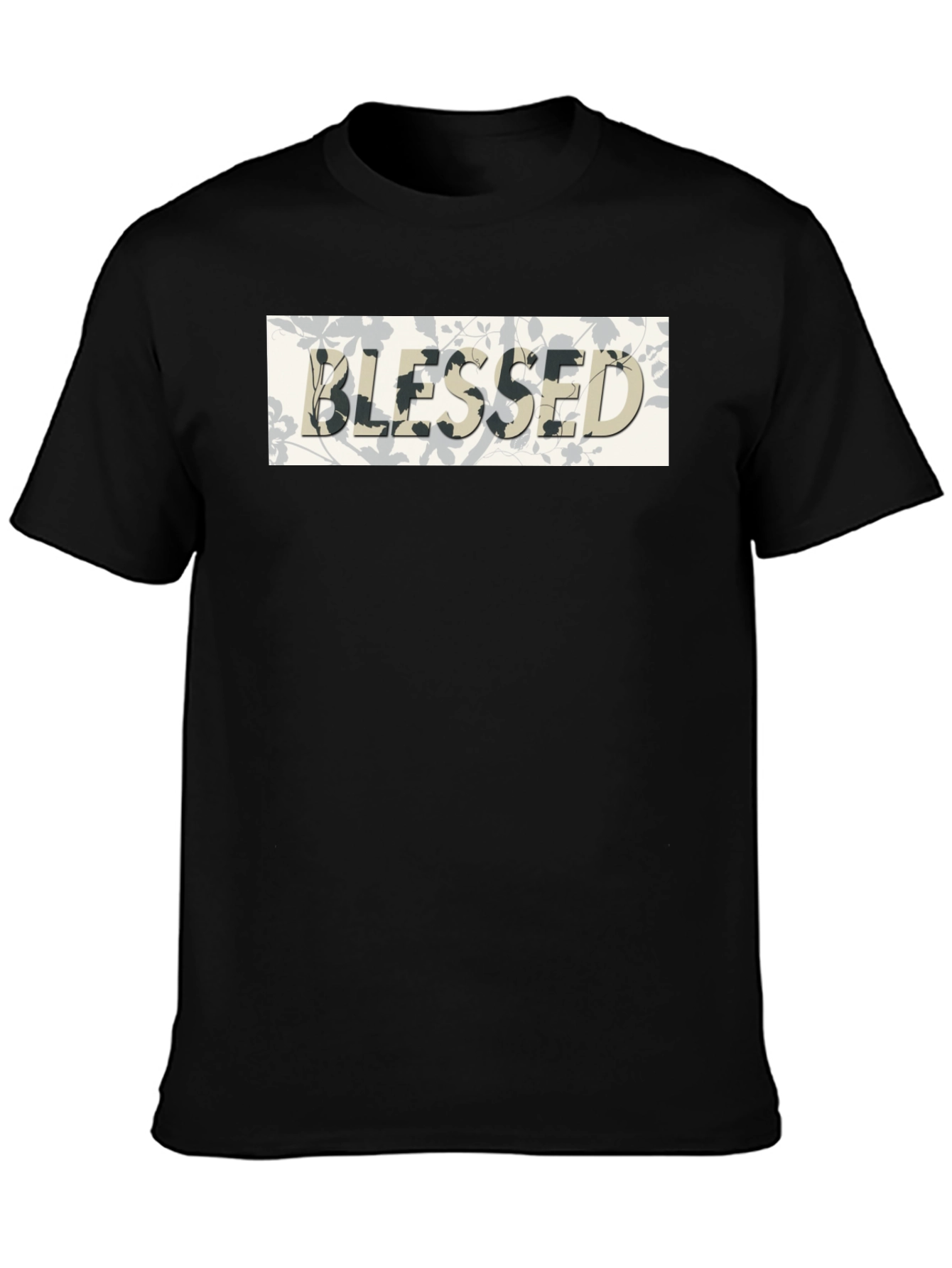 Blessed Graphic Print Black T-Shirt