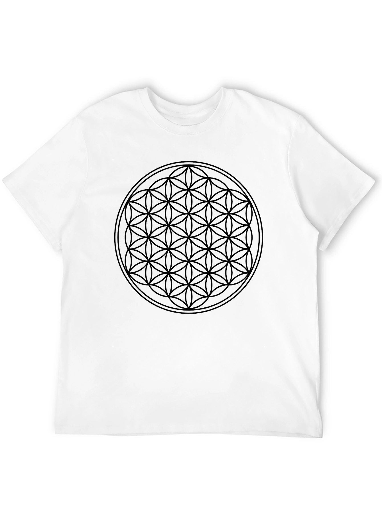 Black Flower of Life Graphic Tee