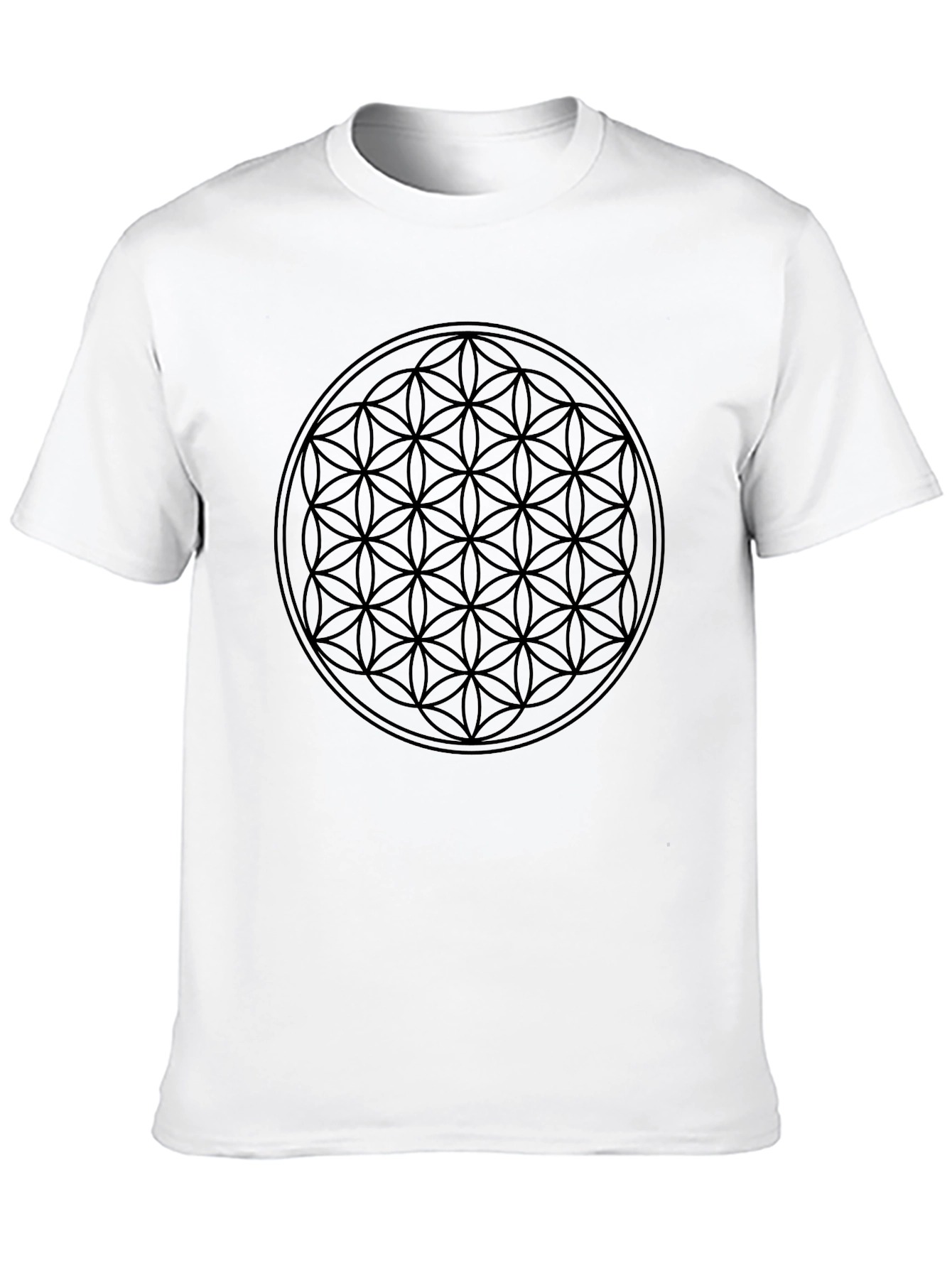 Black Flower of Life Graphic Tee