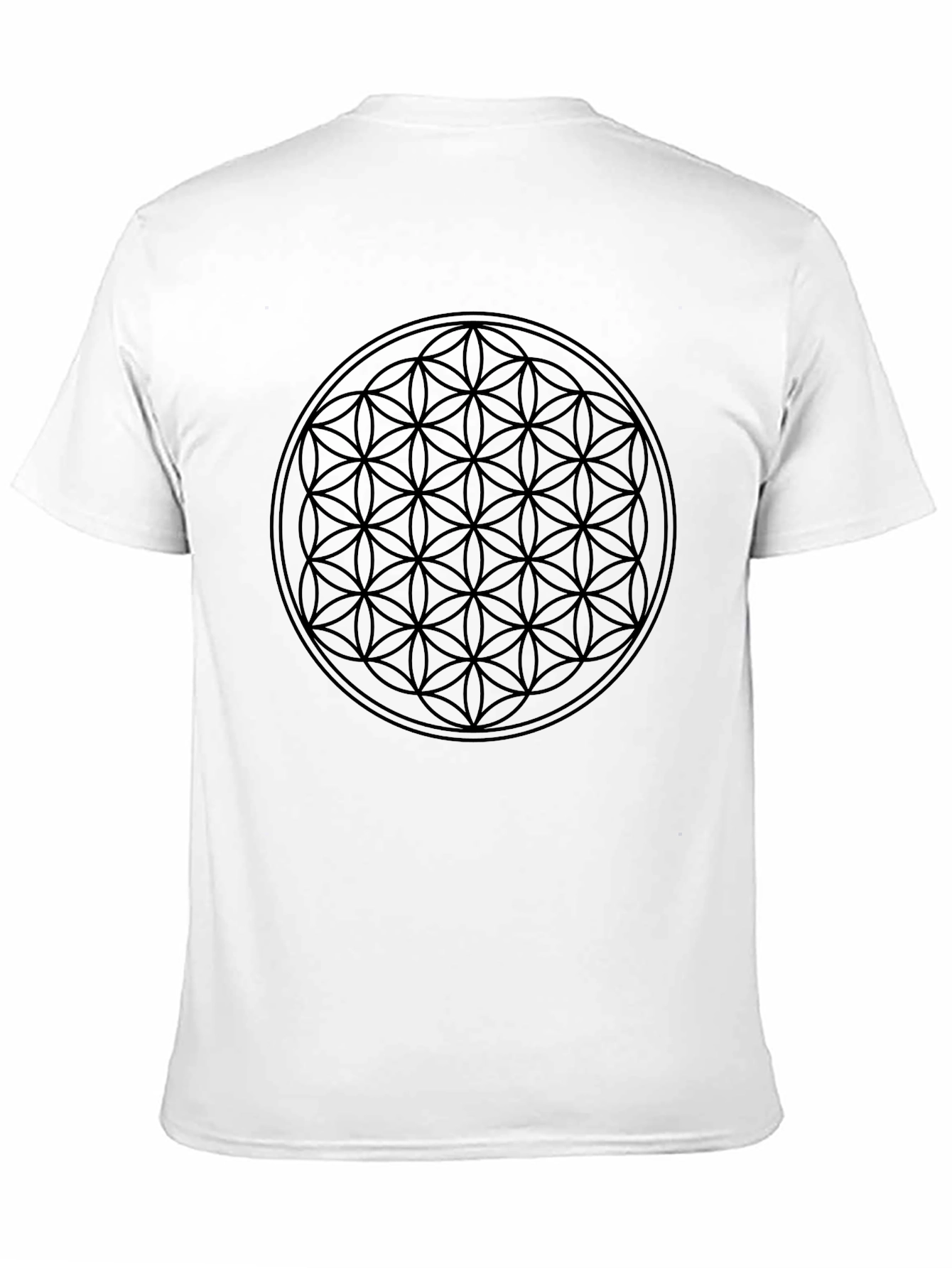 Black Flower of Life Graphic Tee