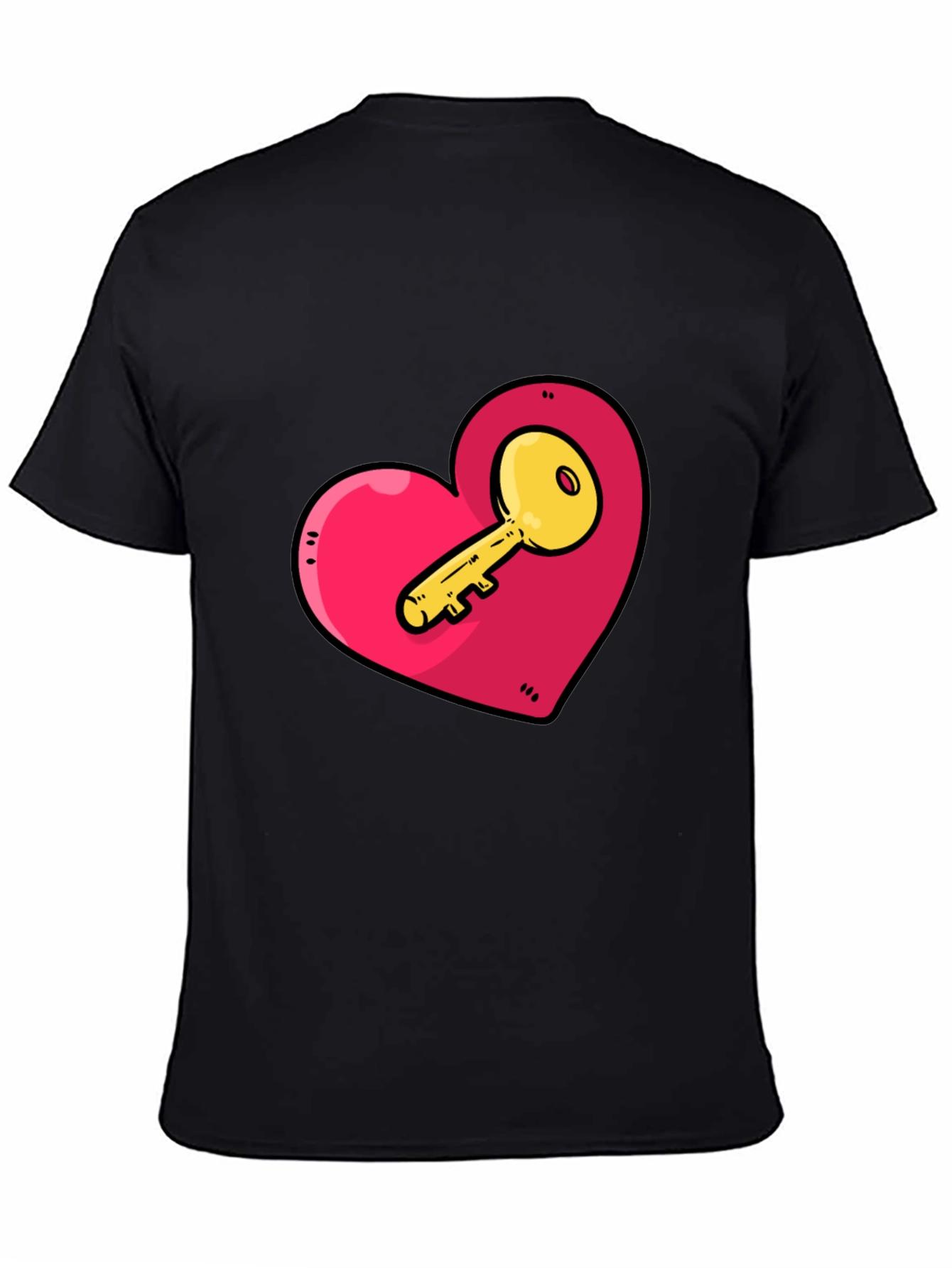 Heart Key Graphic Tee - Unlock Your Style!