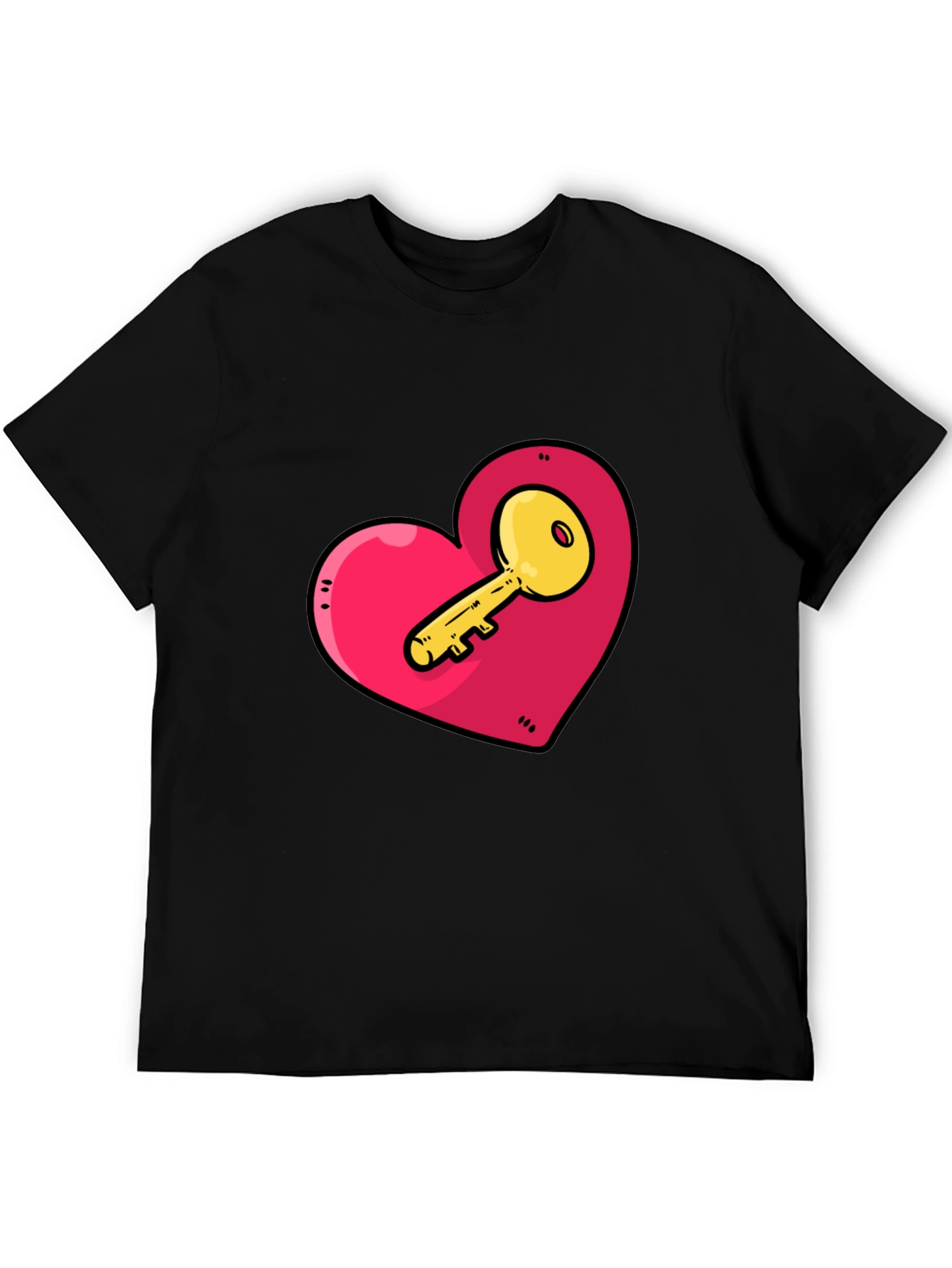 Heart Key Graphic Tee - Unlock Your Style!