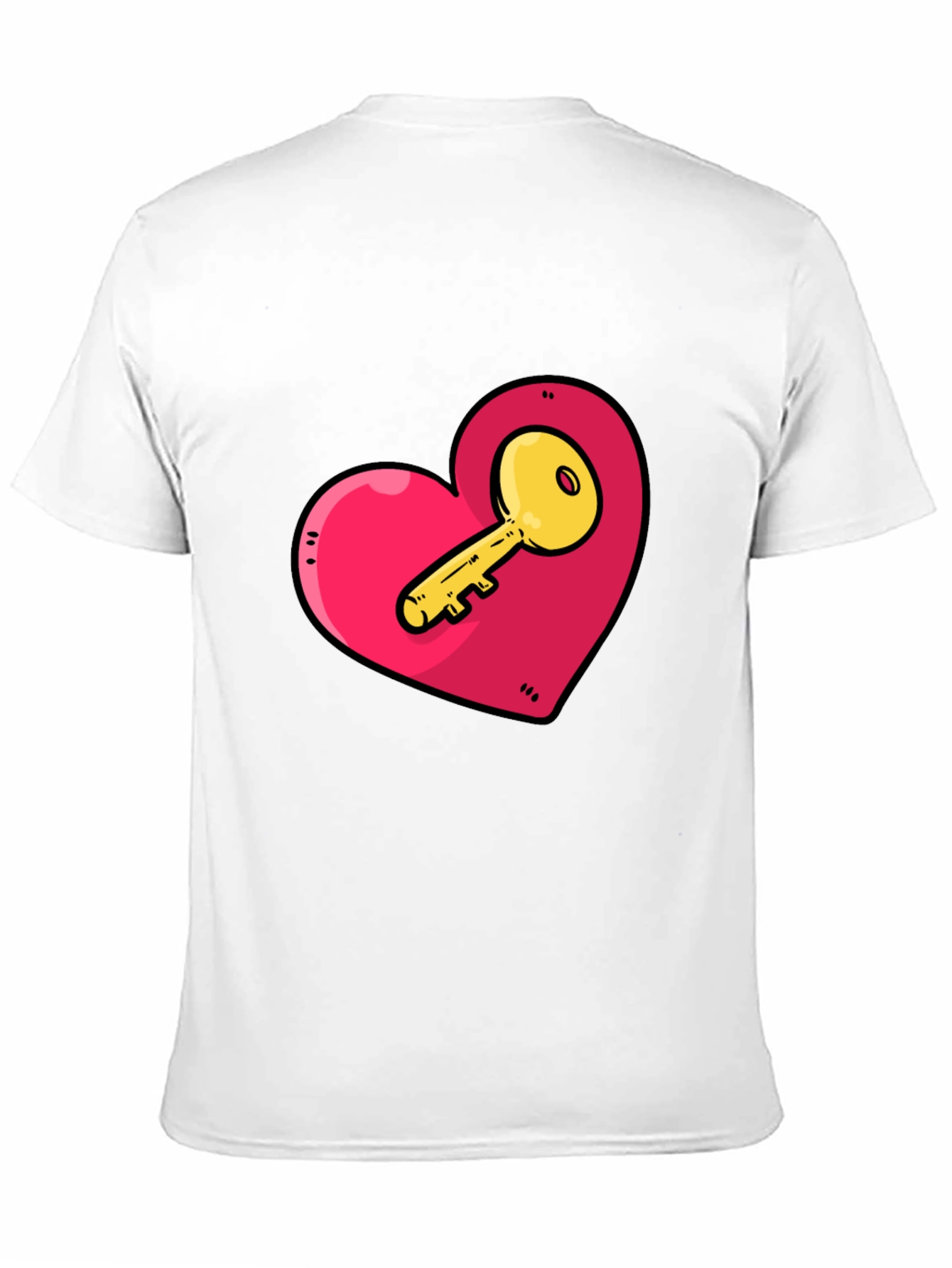 Heart Key Graphic Tee - Unlock Your Style!