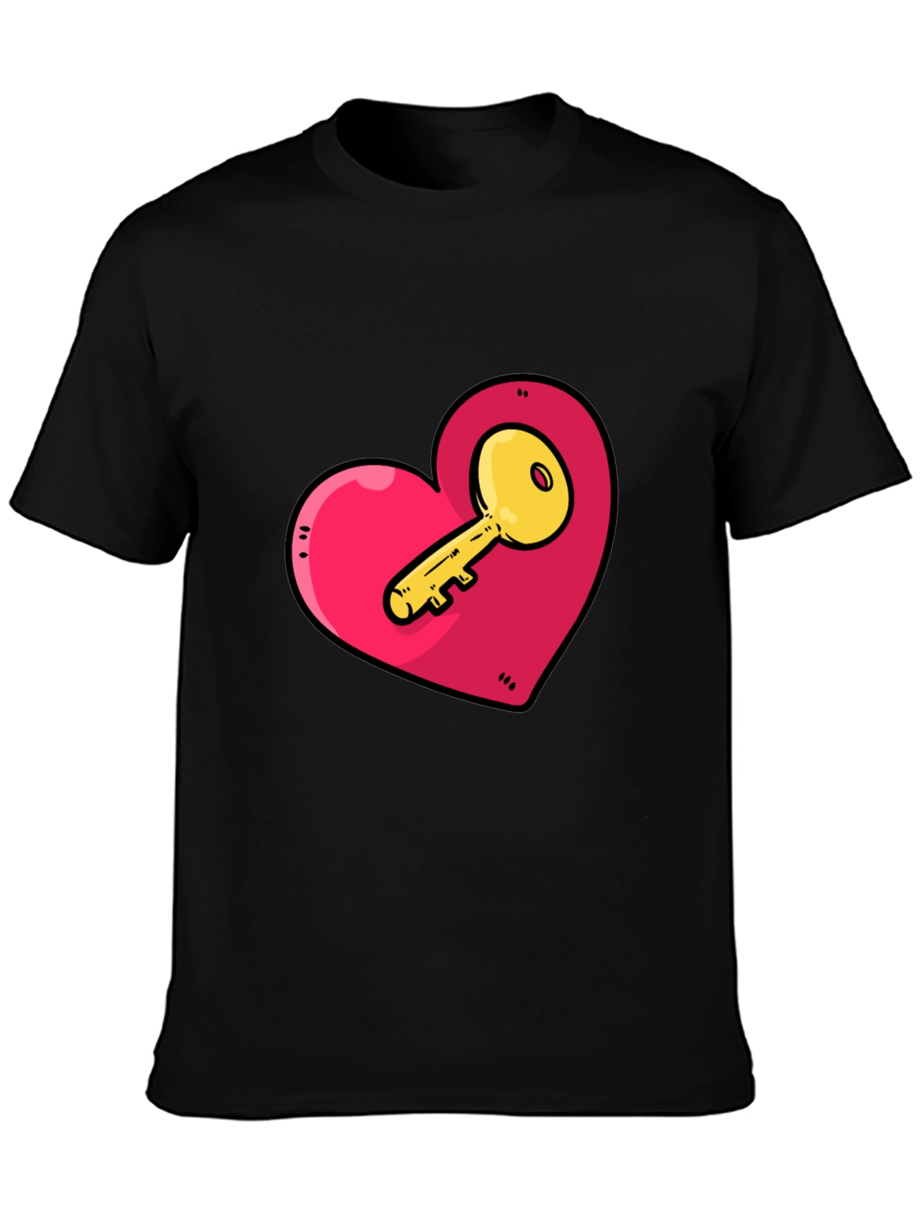 Heart Key Graphic Tee - Unlock Your Style!