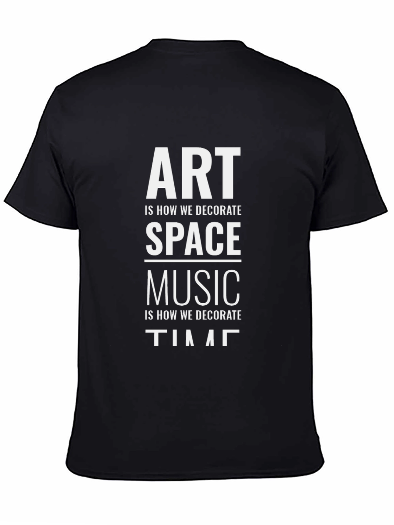 Art Space Music Time Graphic Tee - Black