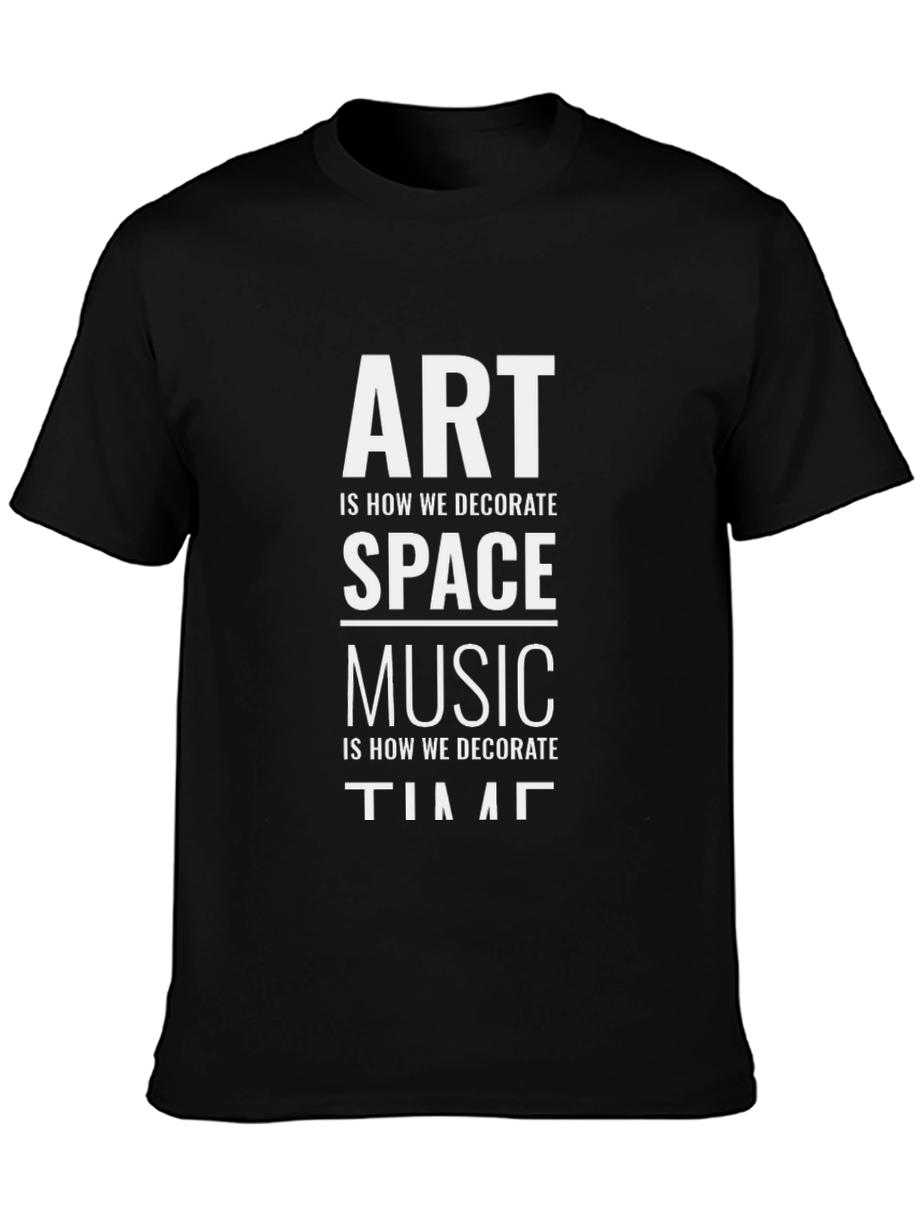 Art Space Music Time Graphic Tee - Black