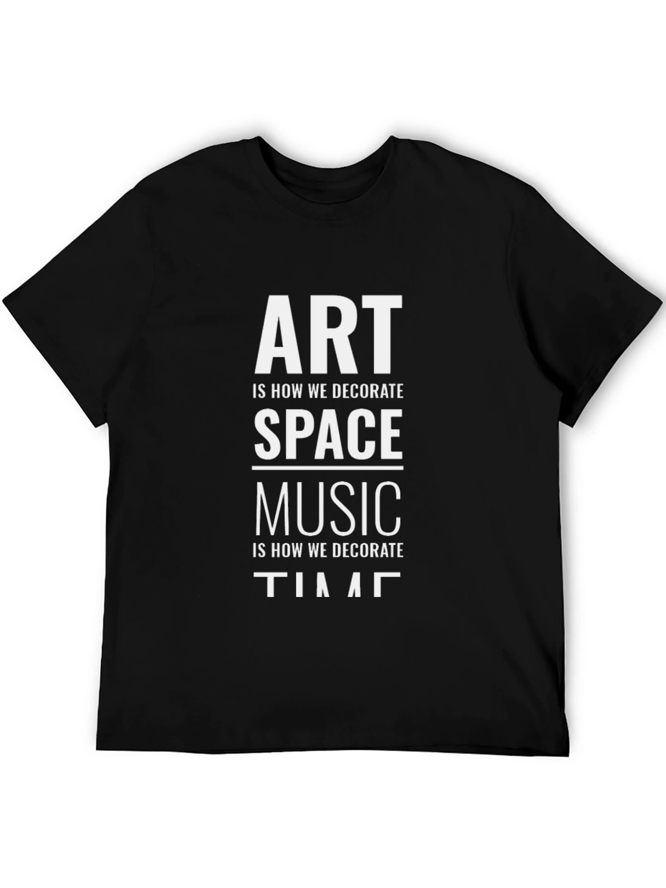 Art Space Music Time Graphic Tee - Black