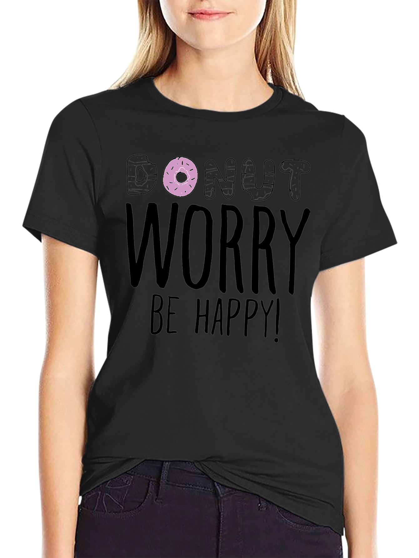 Donut Worry Be Happy Graphic Tee