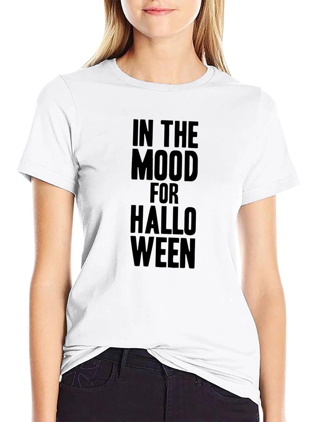 Halloween Mood Black Graphic Tee Shirt