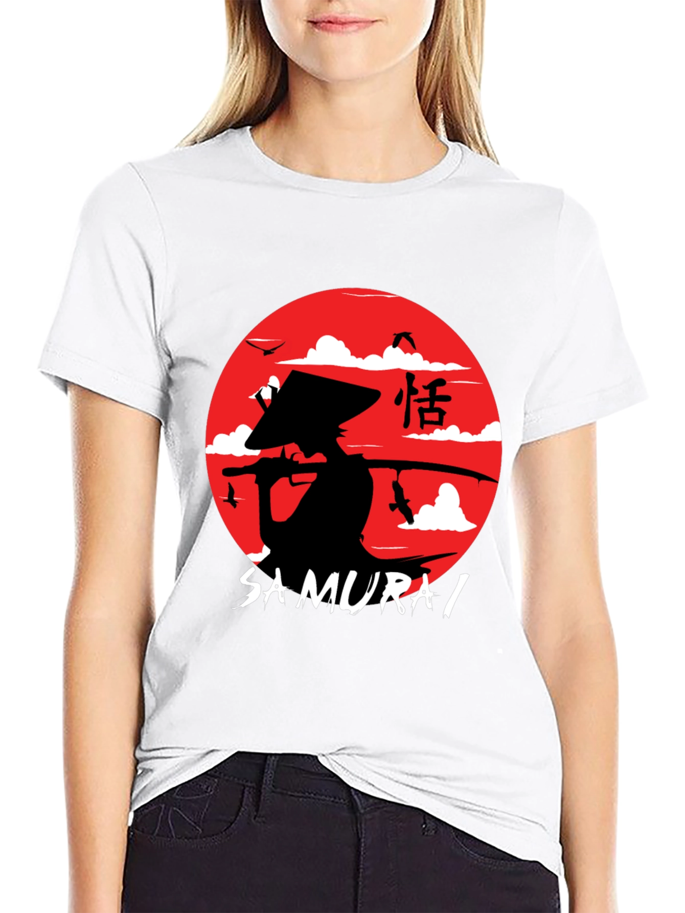 Samurai Graphic T-Shirt - Mens Black Tee