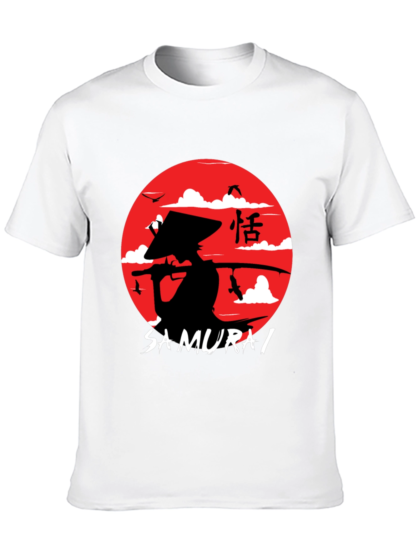 Samurai Graphic T-Shirt - Mens Black Tee