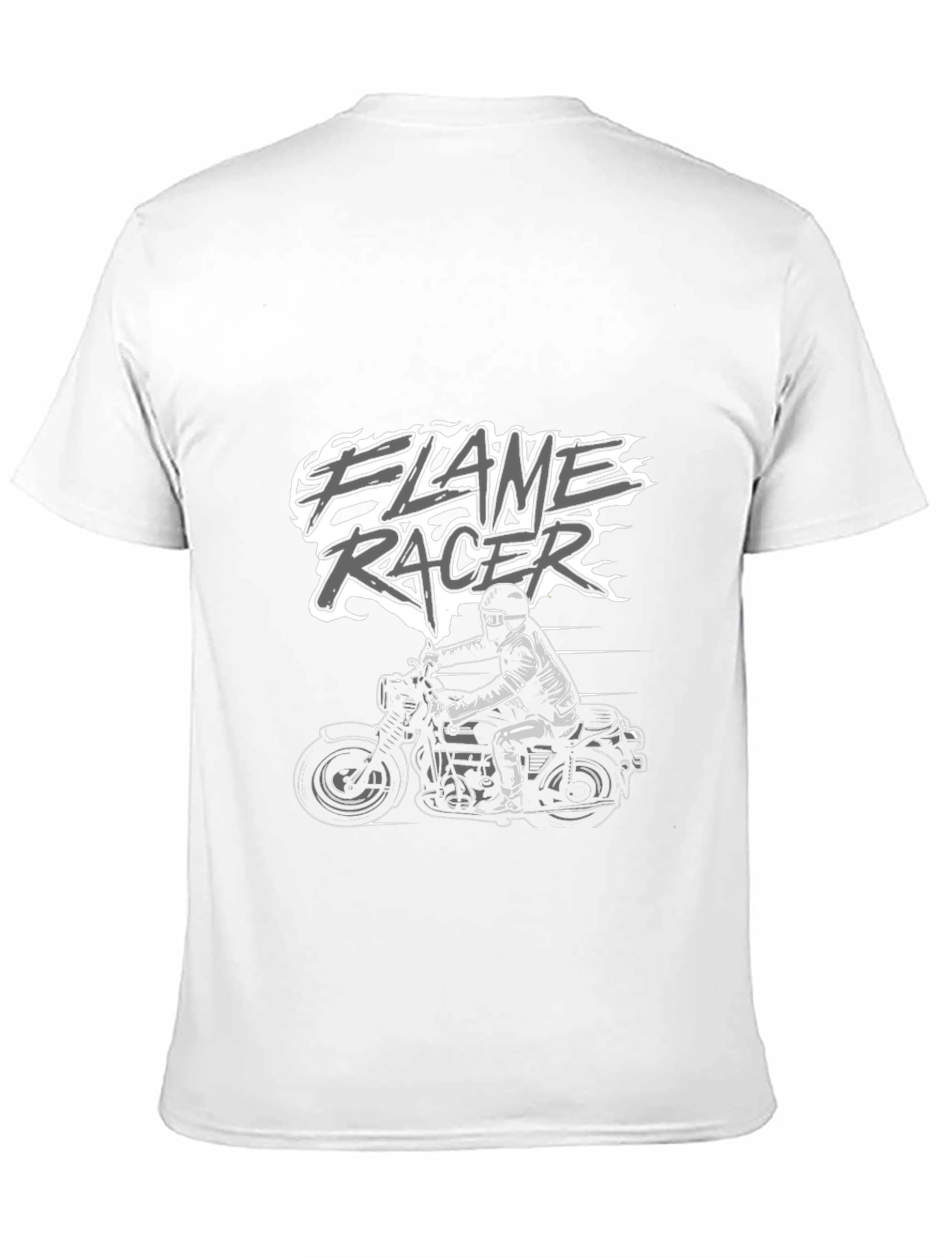 Flame Racer Graphic Tee - Black Motorcycle Shirt