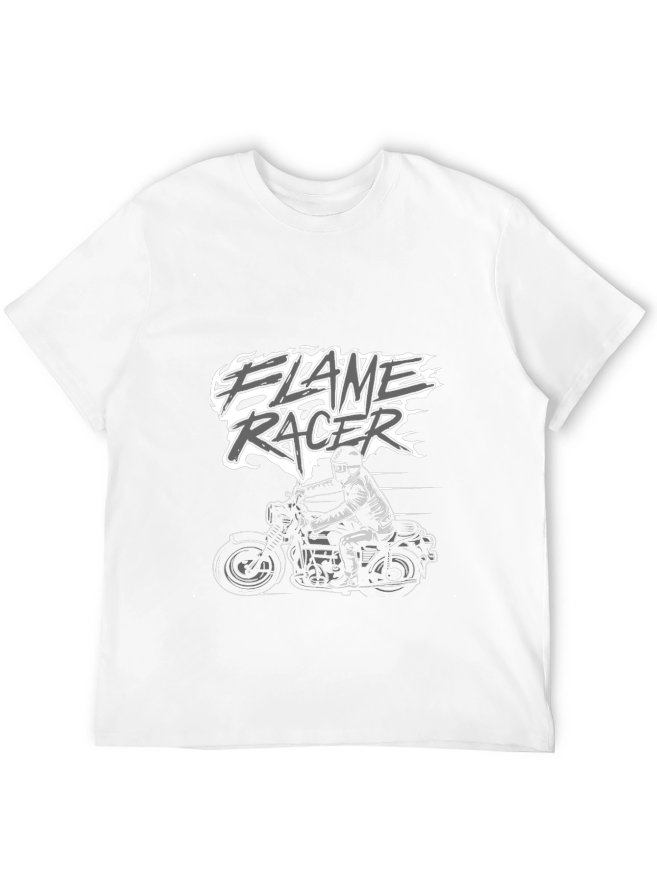 Flame Racer Graphic Tee - Black Motorcycle Shirt