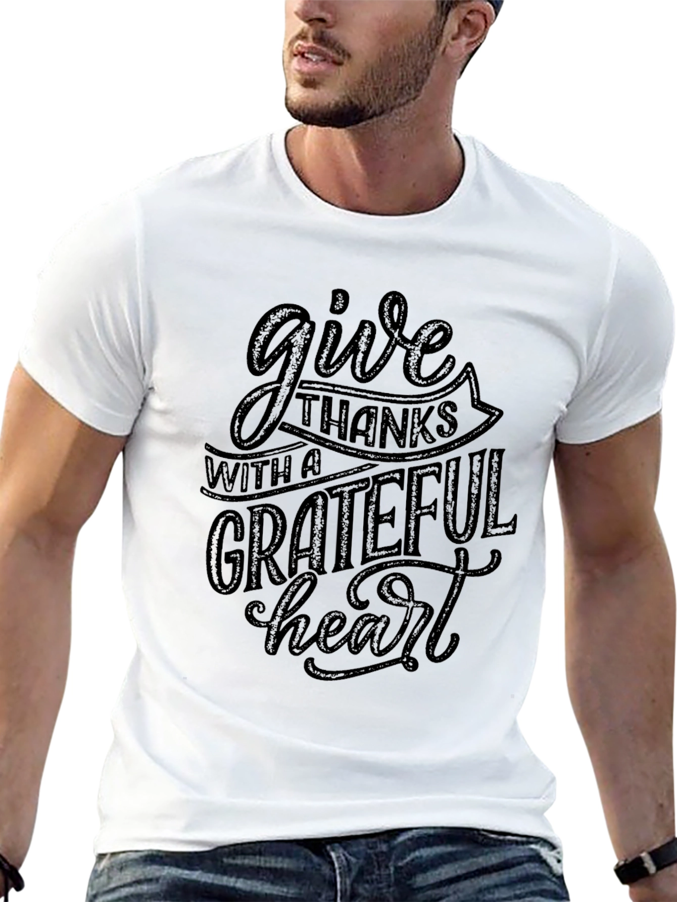 Give Thanks Grateful Heart Graphic T-Shirt