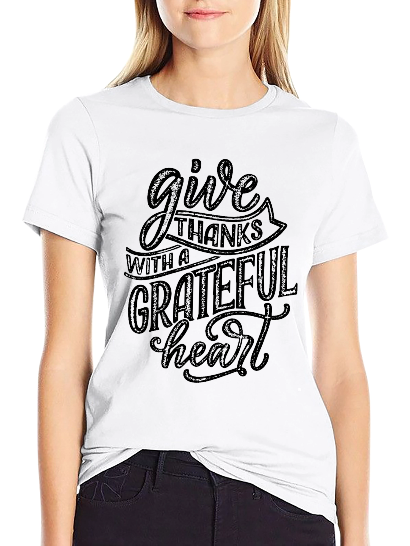 Give Thanks Grateful Heart Graphic T-Shirt