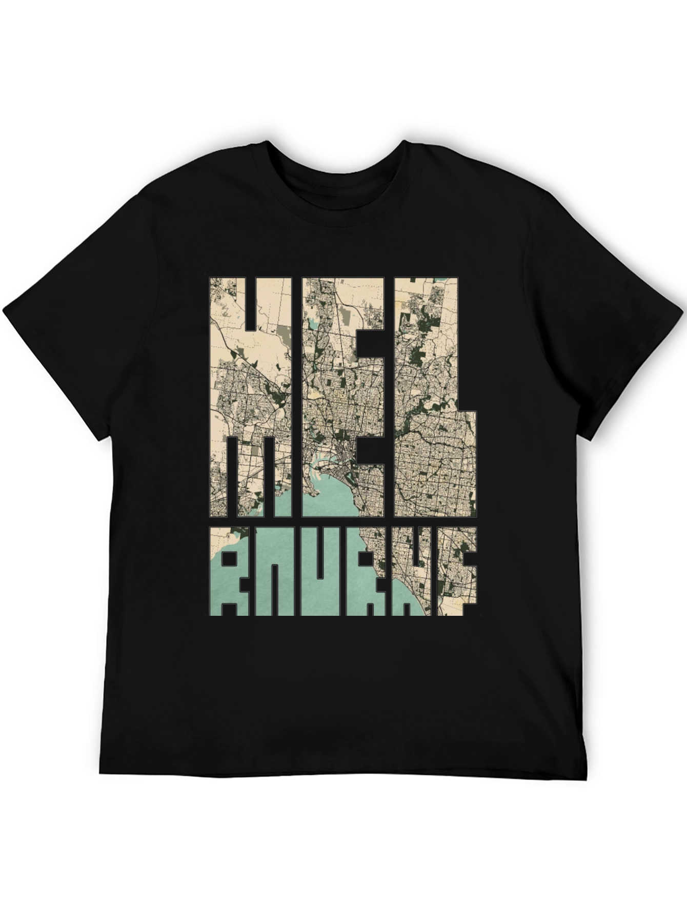 Melbourne Map T-Shirt - Unique City Design
