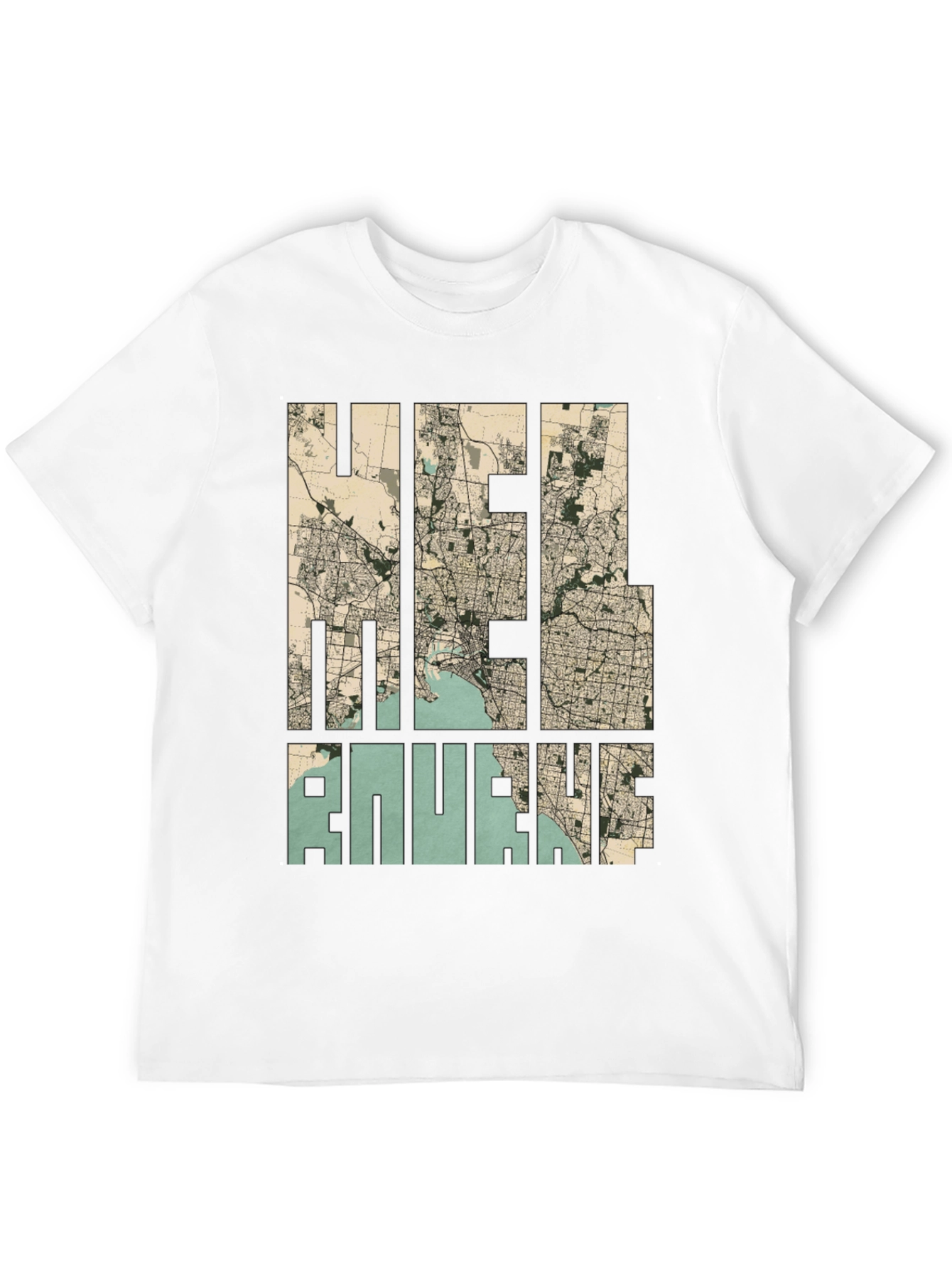 Melbourne Map T-Shirt - Unique City Design