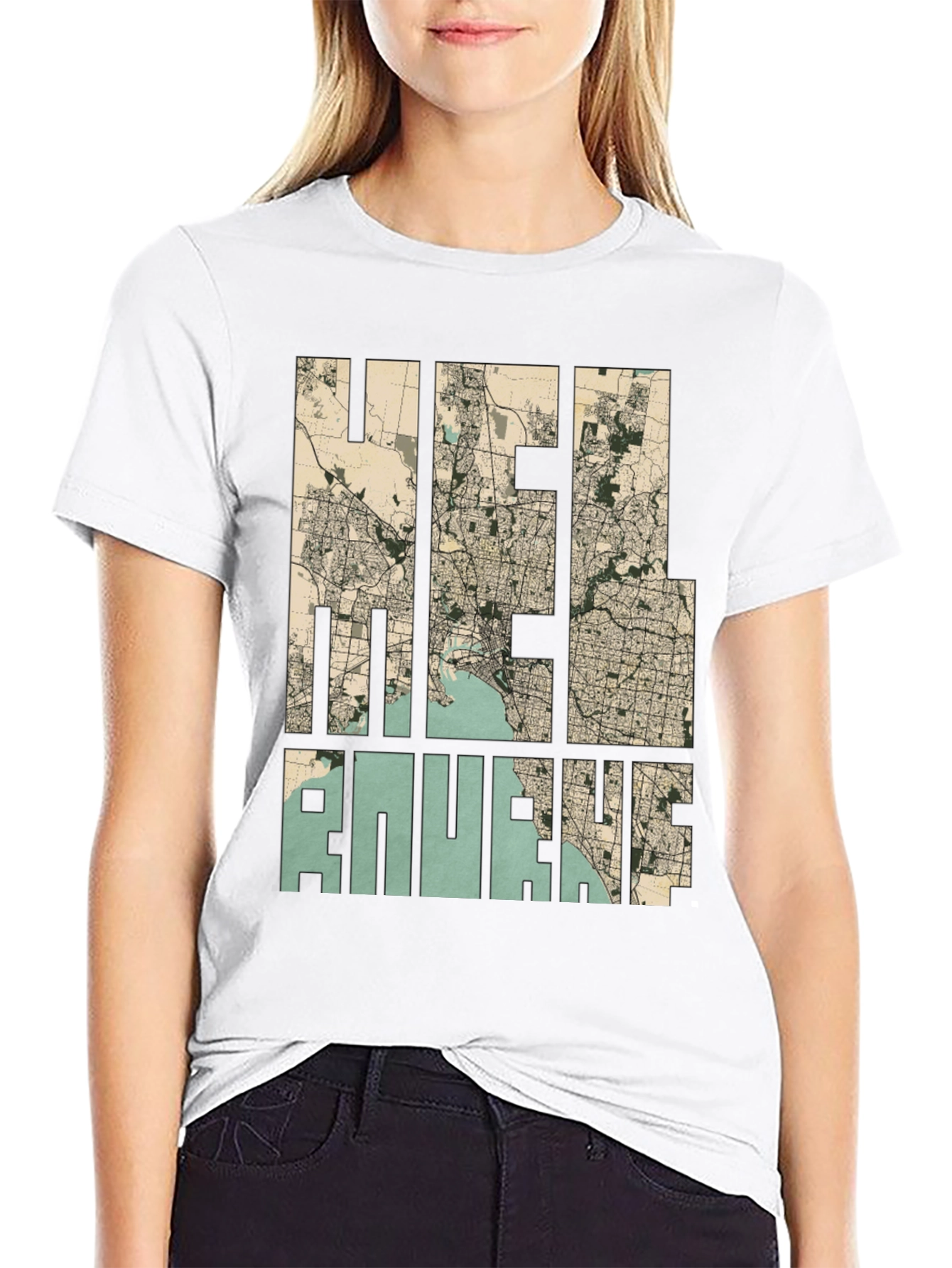 Melbourne Map T-Shirt - Unique City Design