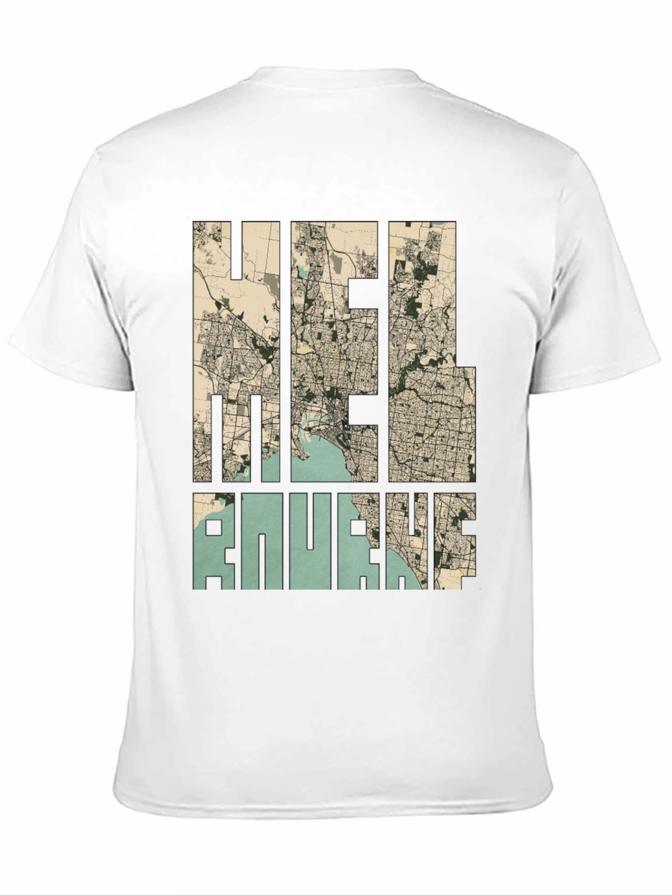 Melbourne Map T-Shirt - Unique City Design