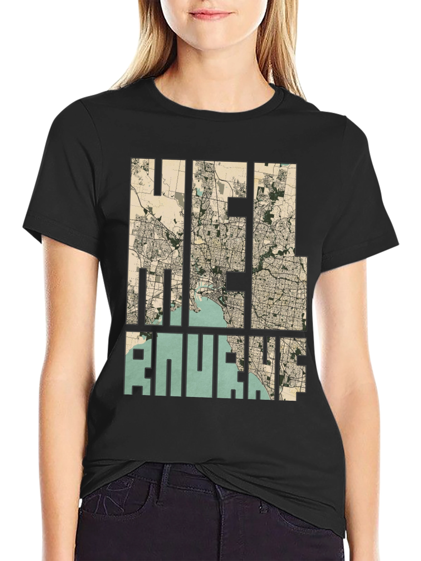 Melbourne Map T-Shirt - Unique City Design