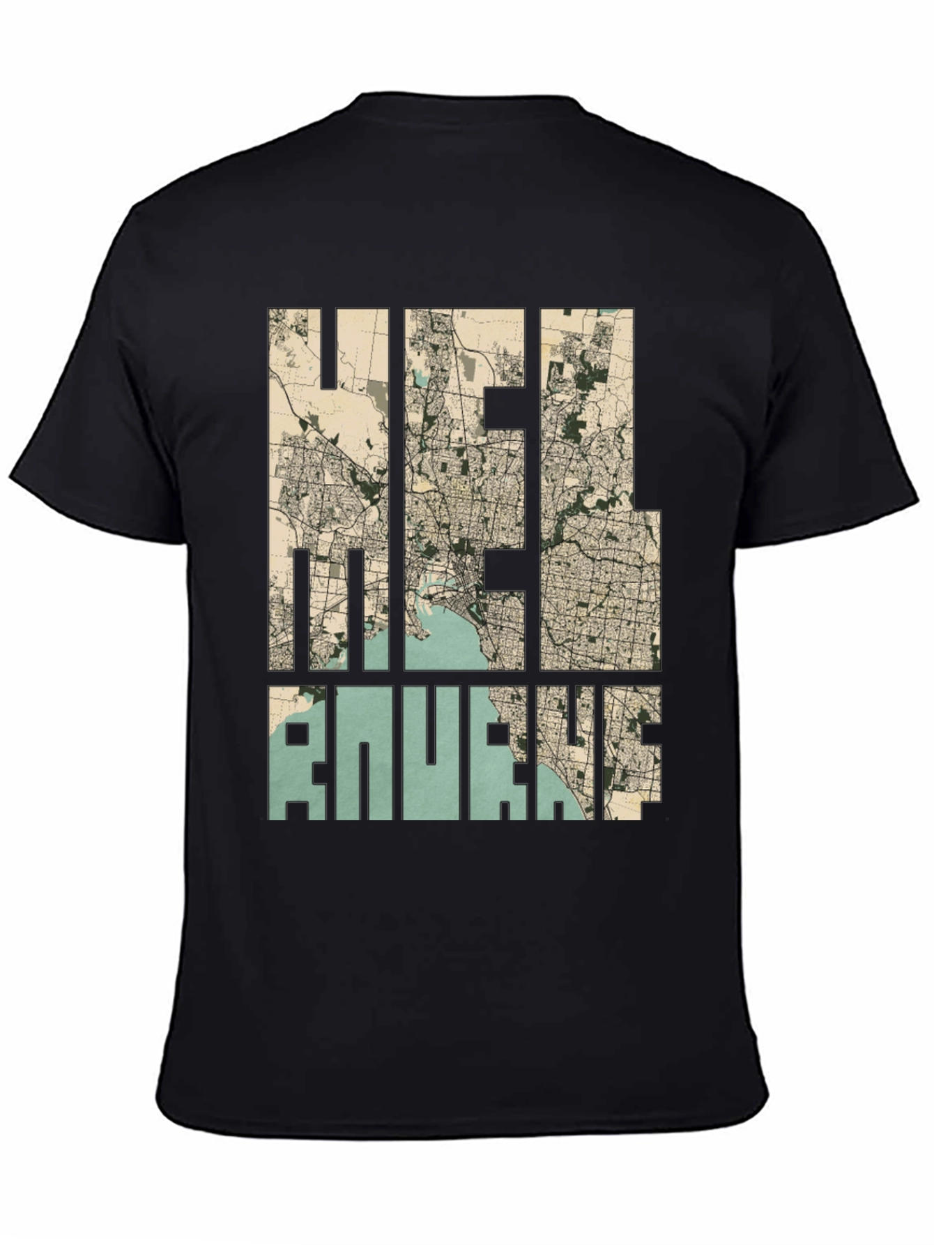 Melbourne Map T-Shirt - Unique City Design