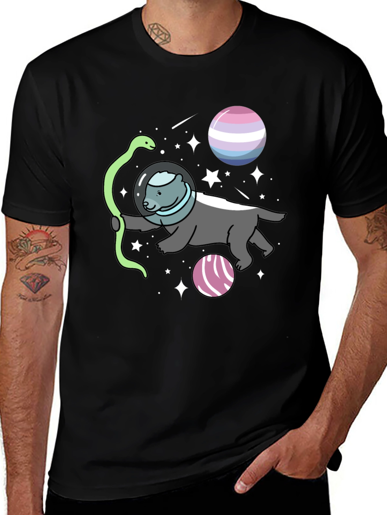 Honey Badger Astronaut T-Shirt
