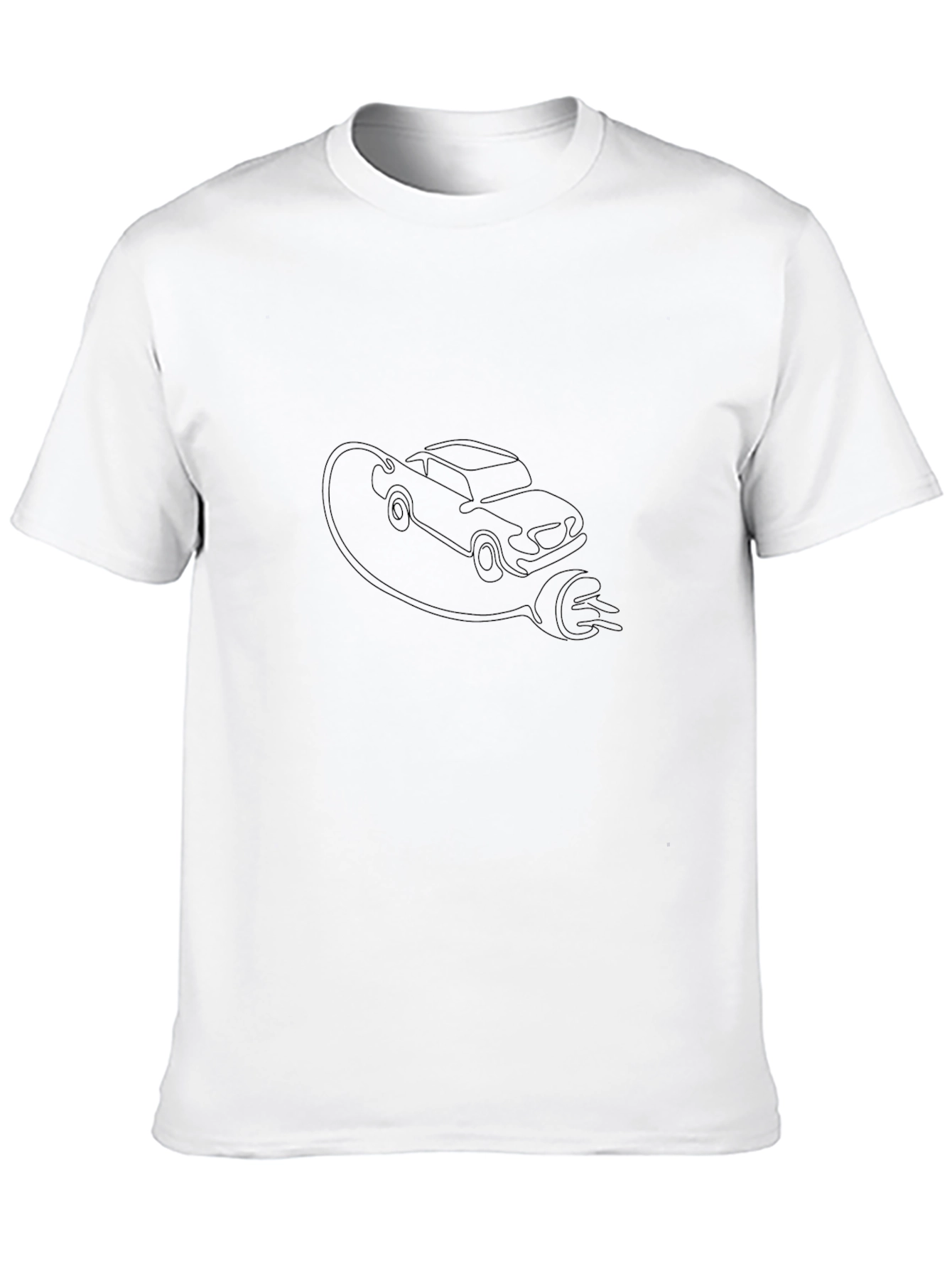 Electric Car T-Shirt - Black - Eco-Friendly