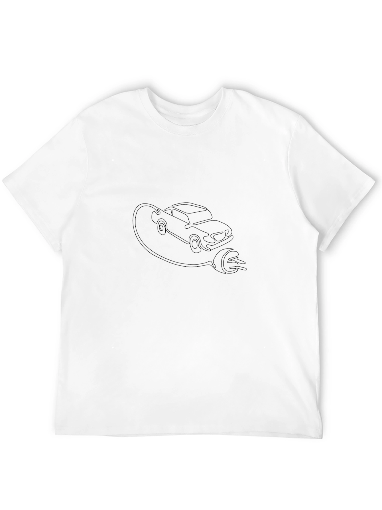 Electric Car T-Shirt - Black - Eco-Friendly