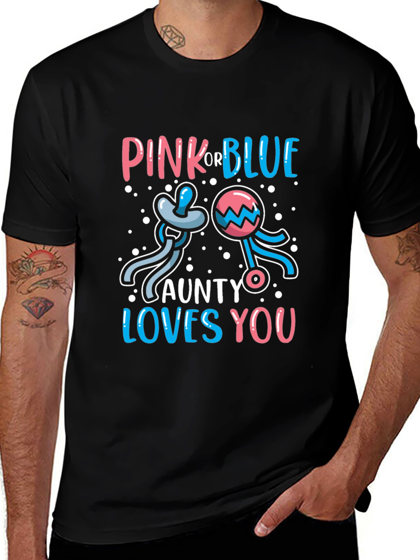 Pink or Blue Aunt Gender Reveal T-Shirt