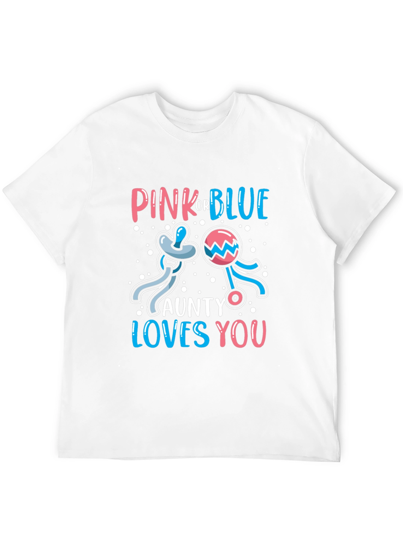Pink or Blue Aunt Gender Reveal T-Shirt