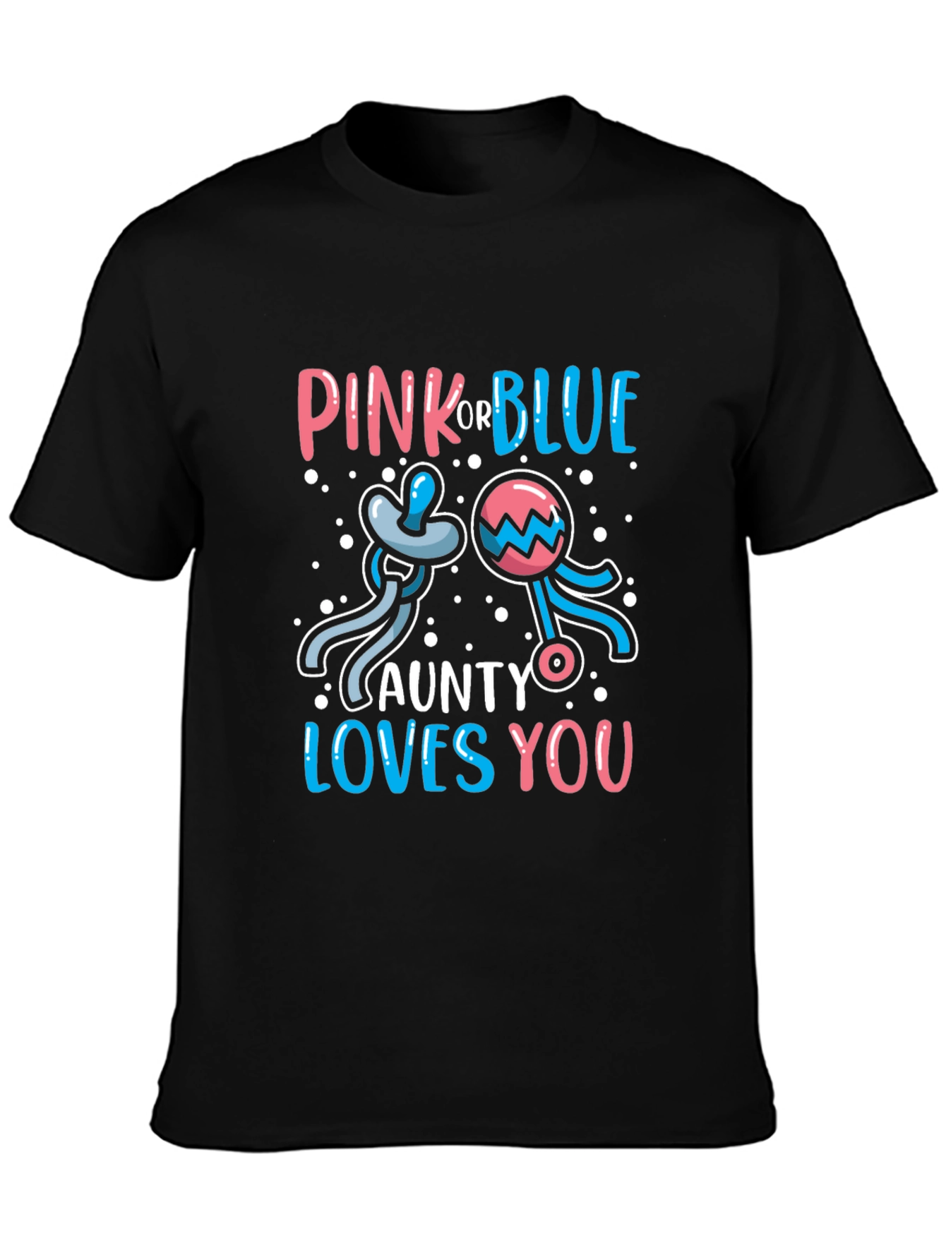 Pink or Blue Aunt Gender Reveal T-Shirt