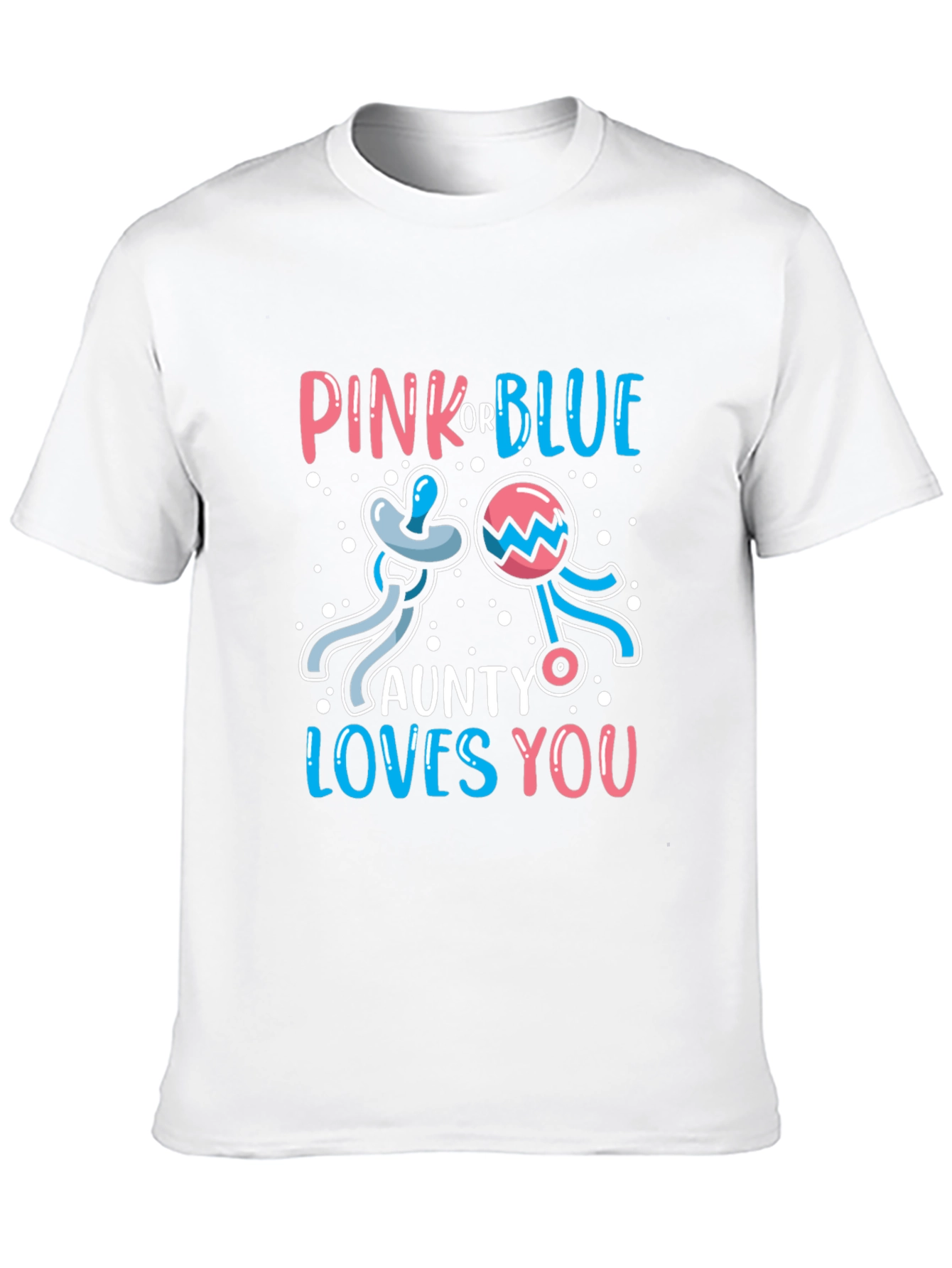 Pink or Blue Aunt Gender Reveal T-Shirt