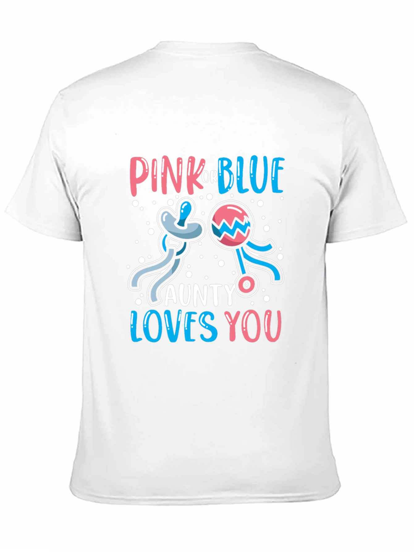 Pink or Blue Aunt Gender Reveal T-Shirt