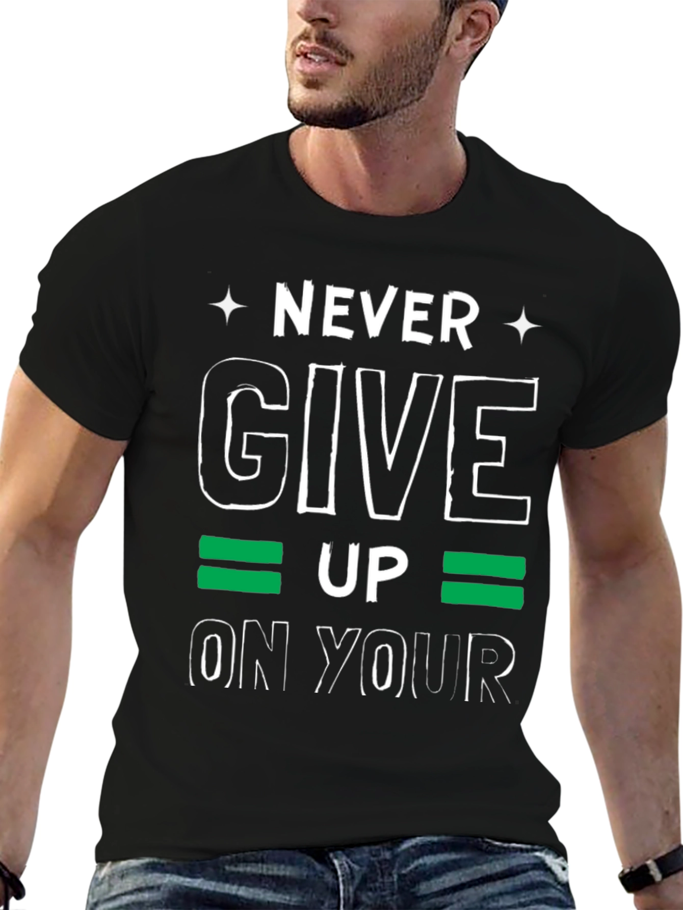 Never Give Up T-Shirt - Motivational Graphic Tee