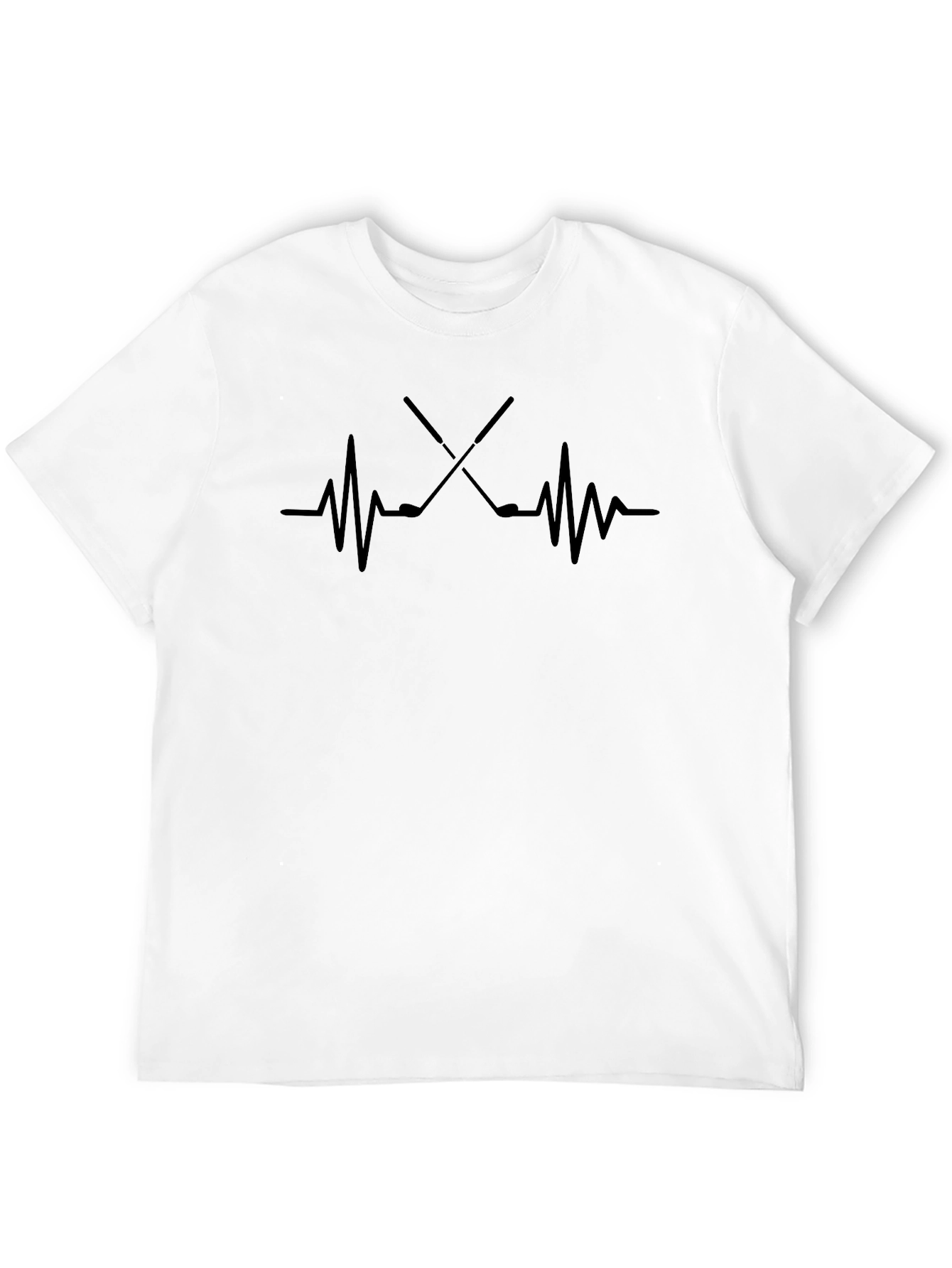 Golf Heartbeat Graphic Tee - Golfer Gift