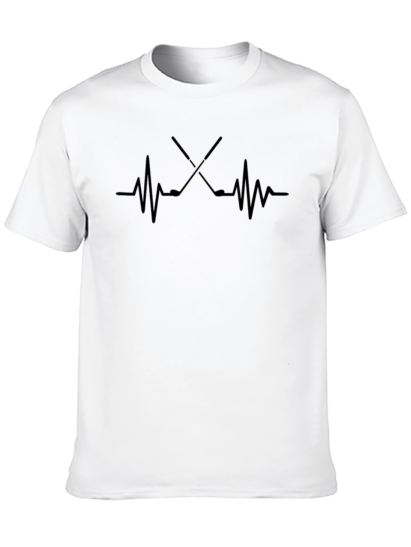 Golf Heartbeat Graphic Tee - Golfer Gift