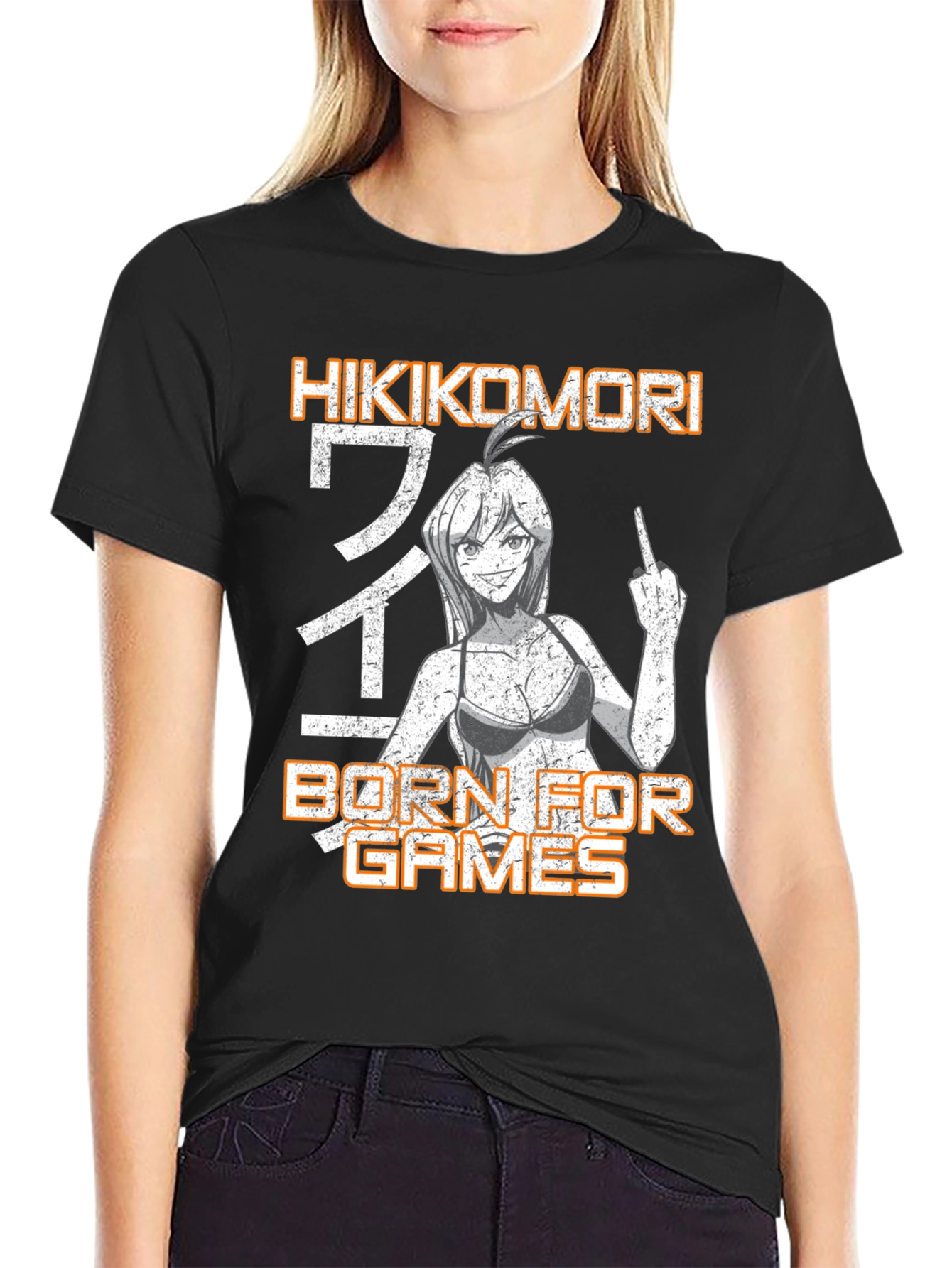 Hikikomori Born for Games Graphic T-Shirt