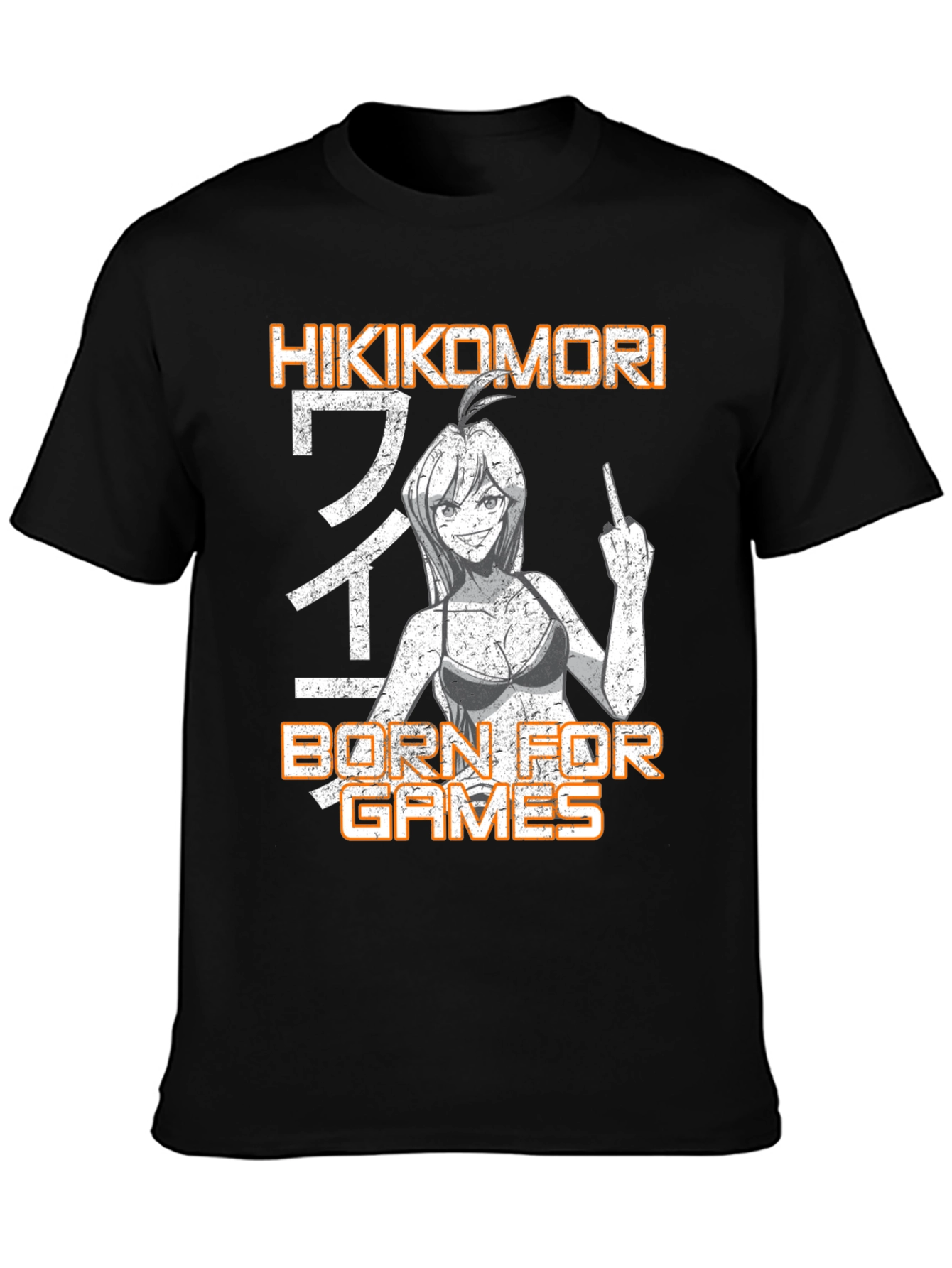 Hikikomori Born for Games Graphic T-Shirt