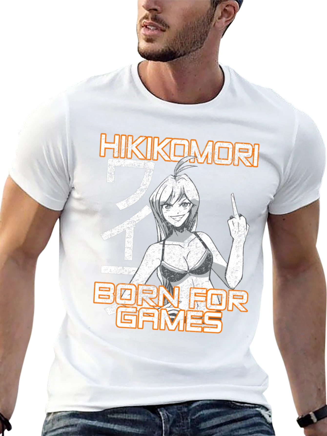 Hikikomori Born for Games Graphic T-Shirt