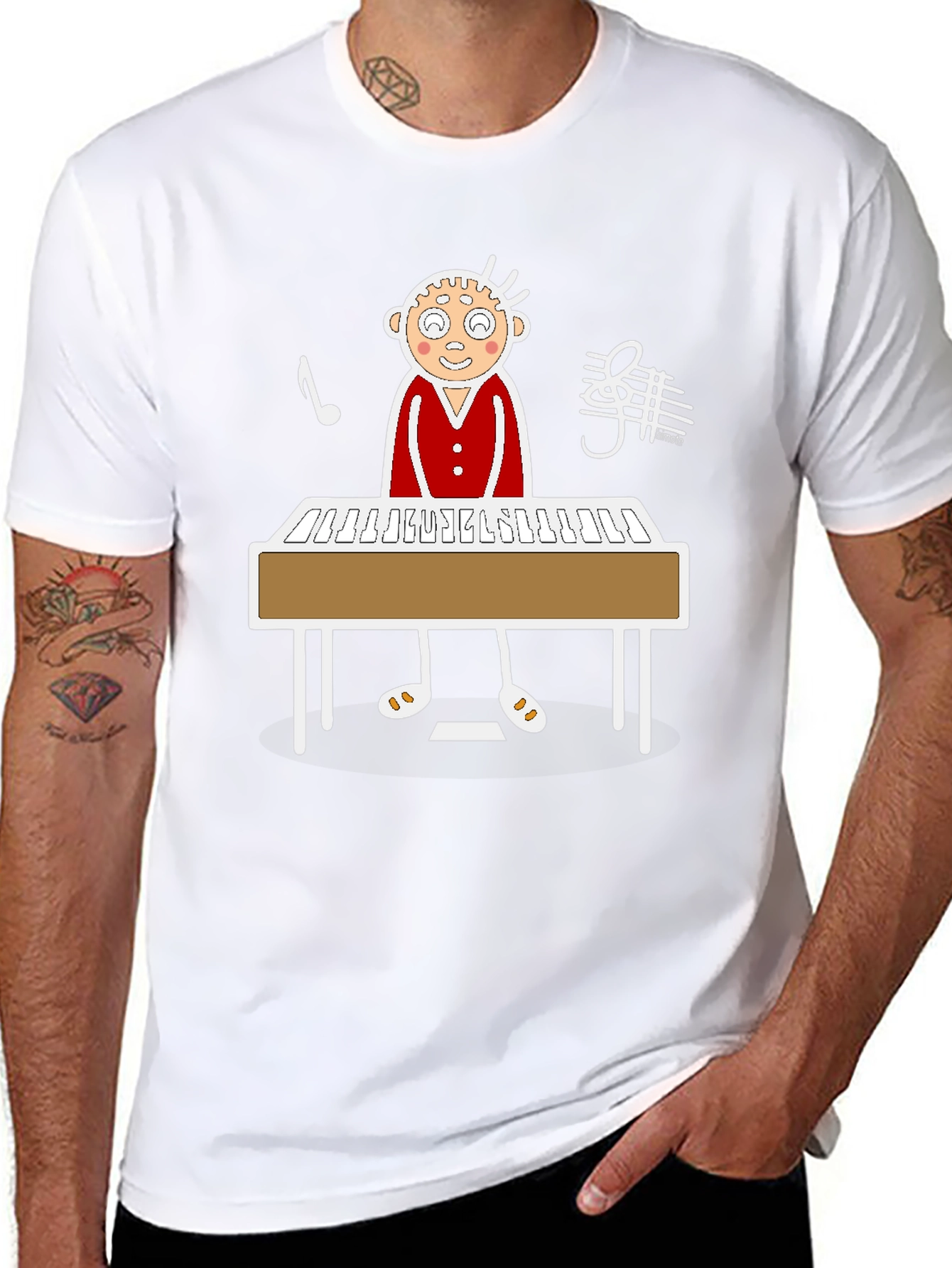 Musical Keyboard Player Graphic Tee