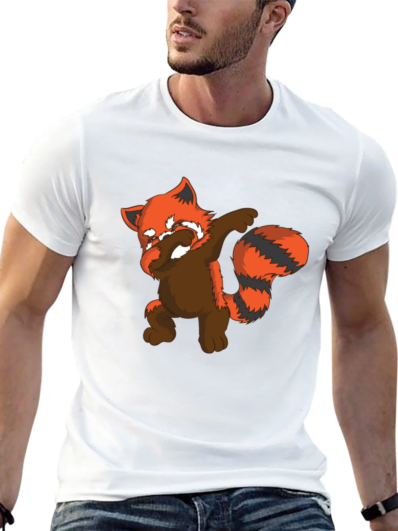 Dabbing Red Panda Graphic T-Shirt - Unisex