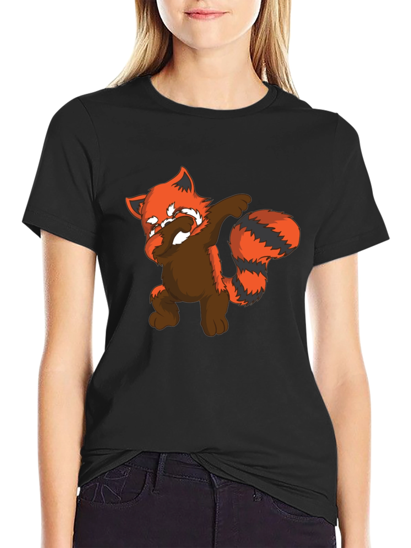 Dabbing Red Panda Graphic T-Shirt - Unisex