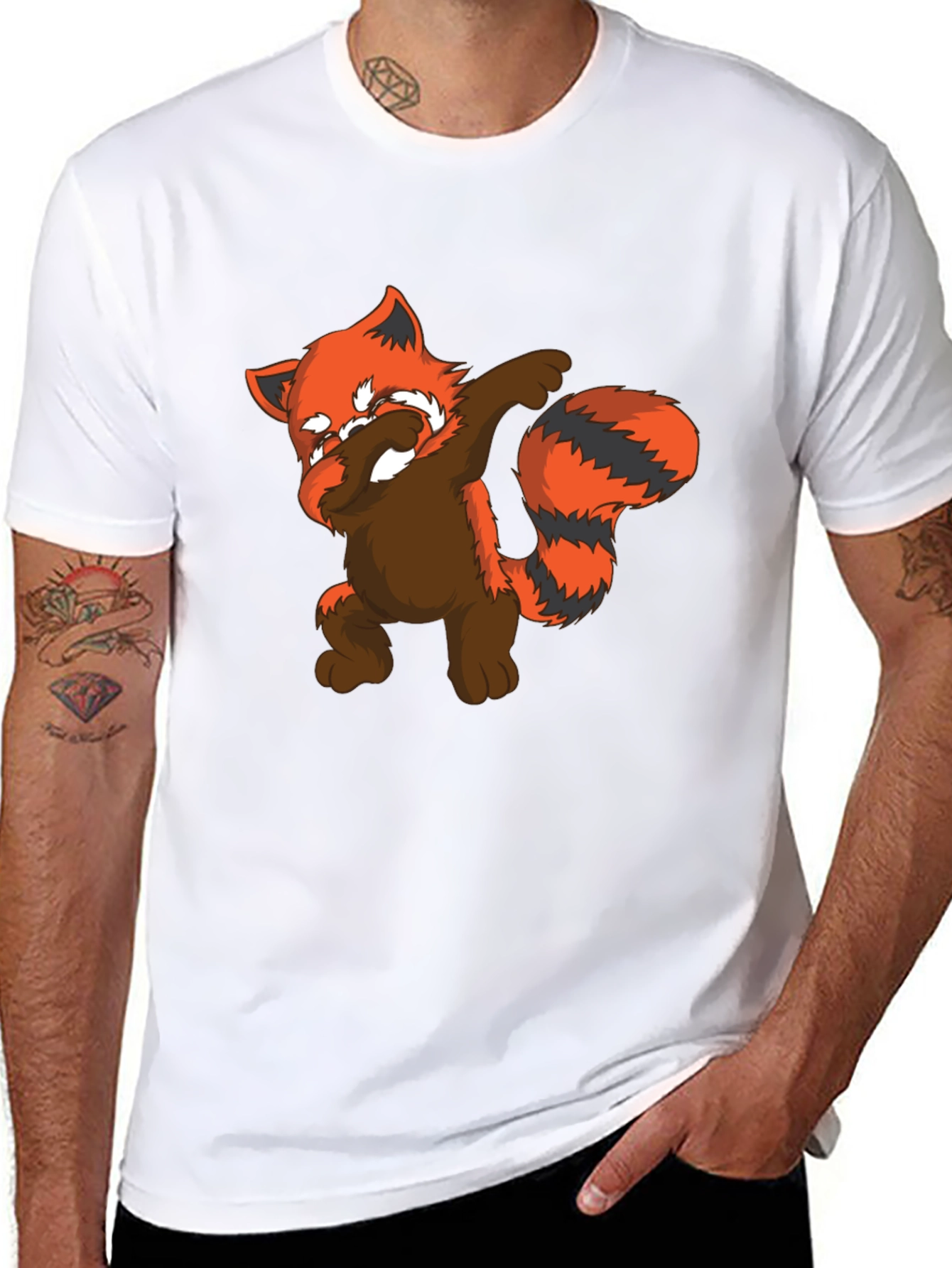 Dabbing Red Panda Graphic T-Shirt - Unisex