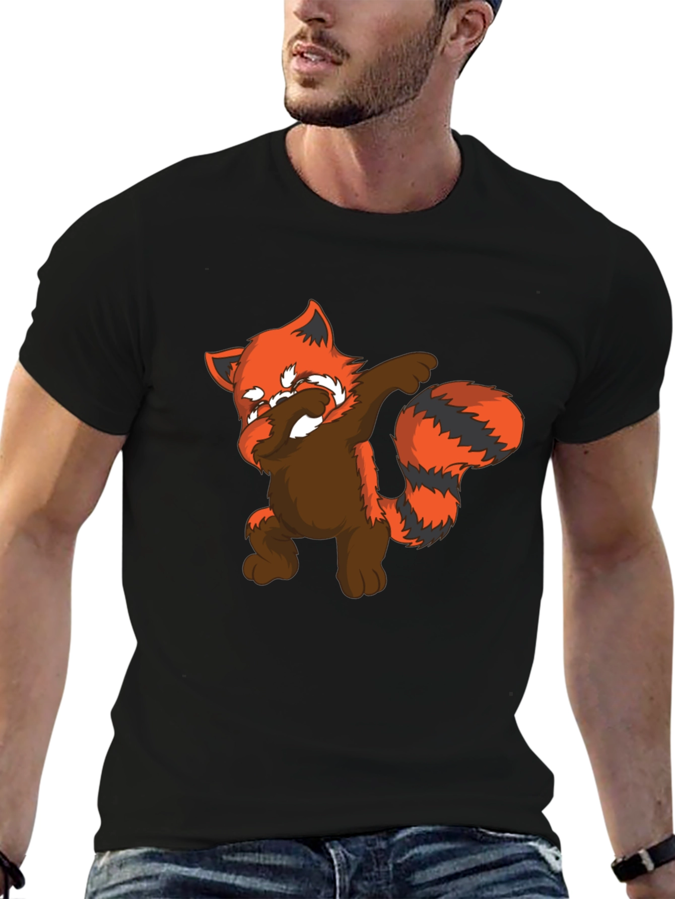 Dabbing Red Panda Graphic T-Shirt - Unisex