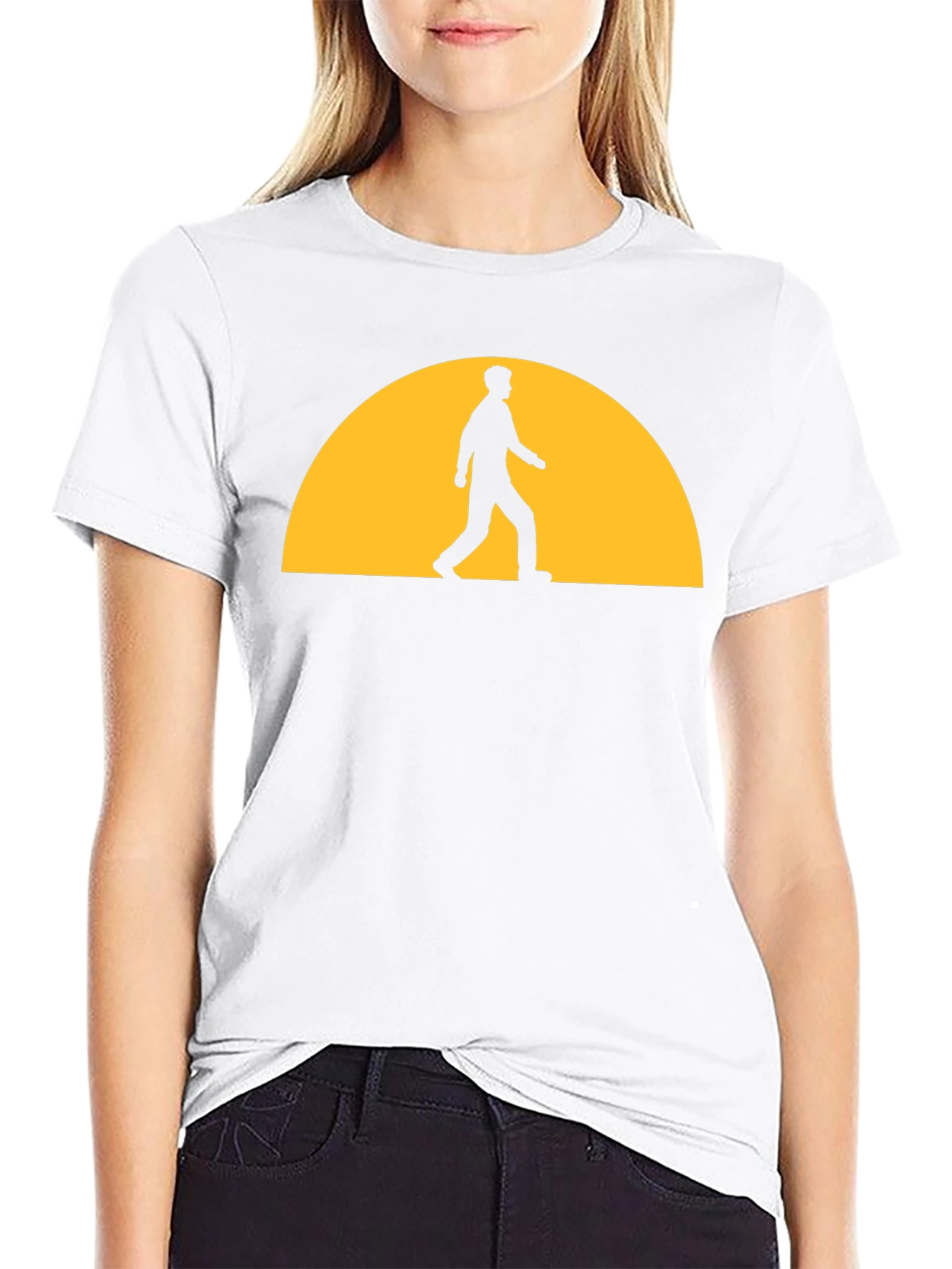 Sunset Walker Graphic Tee - Black Casual T-Shirt