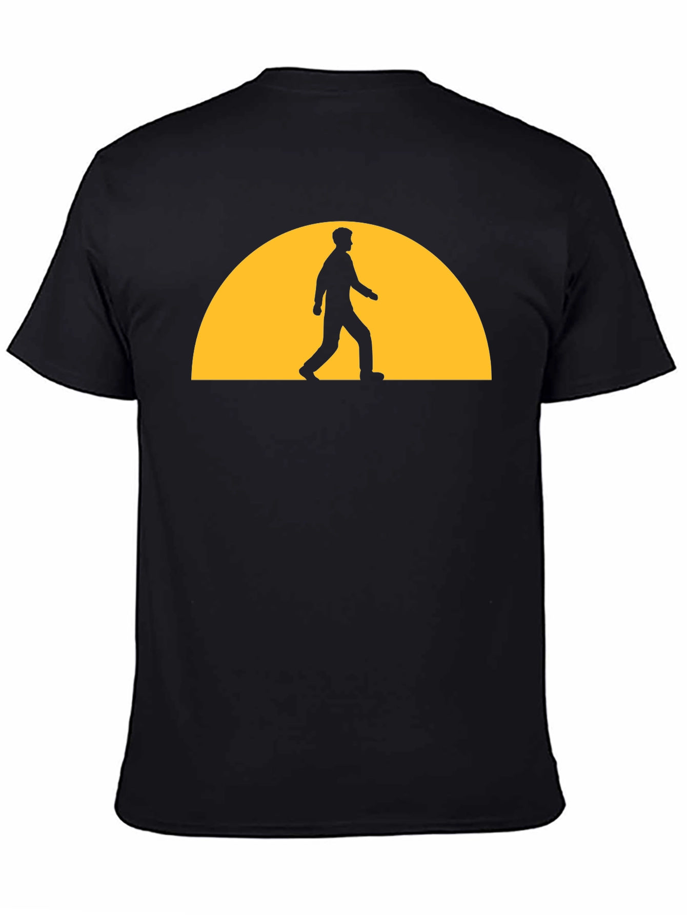 Sunset Walker Graphic Tee - Black Casual T-Shirt